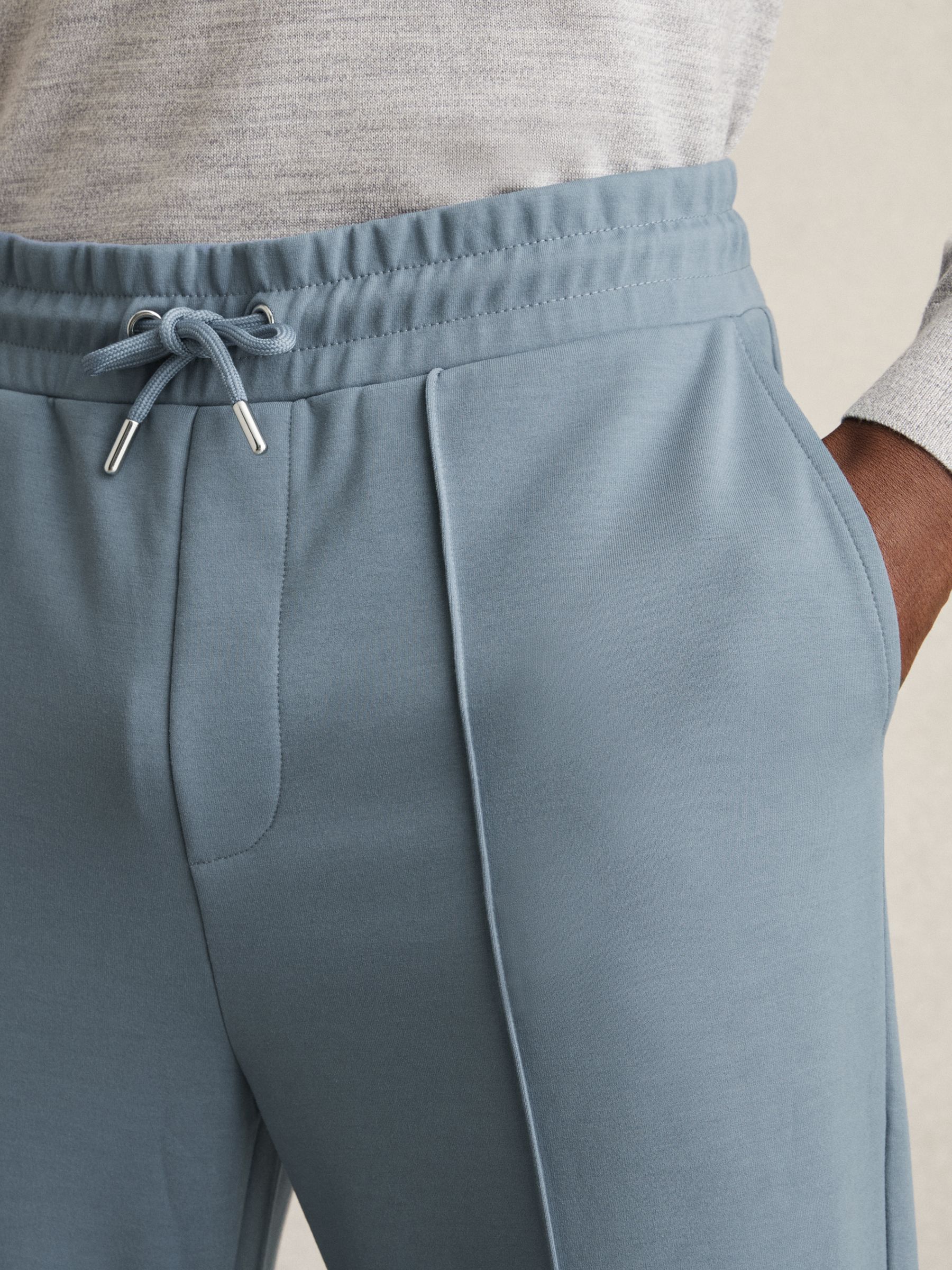 Drawstring Jersey Joggers in Airforce Blue - Image 4 of 6