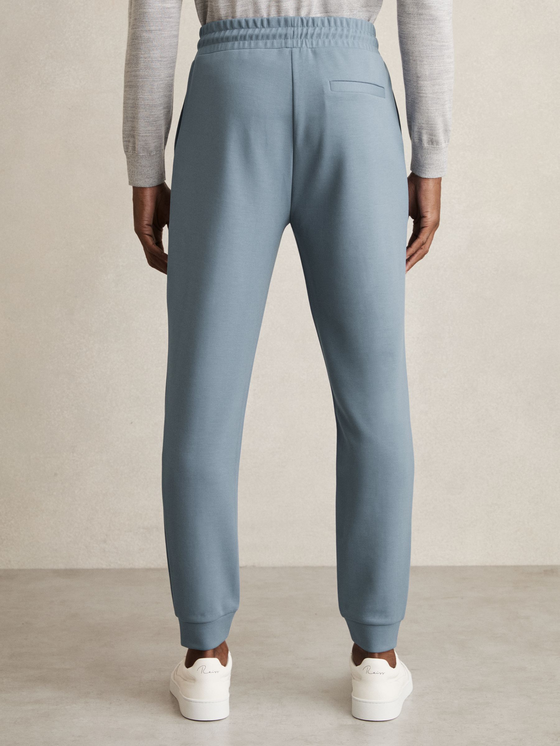 Drawstring Jersey Joggers in Airforce Blue - Image 5 of 6
