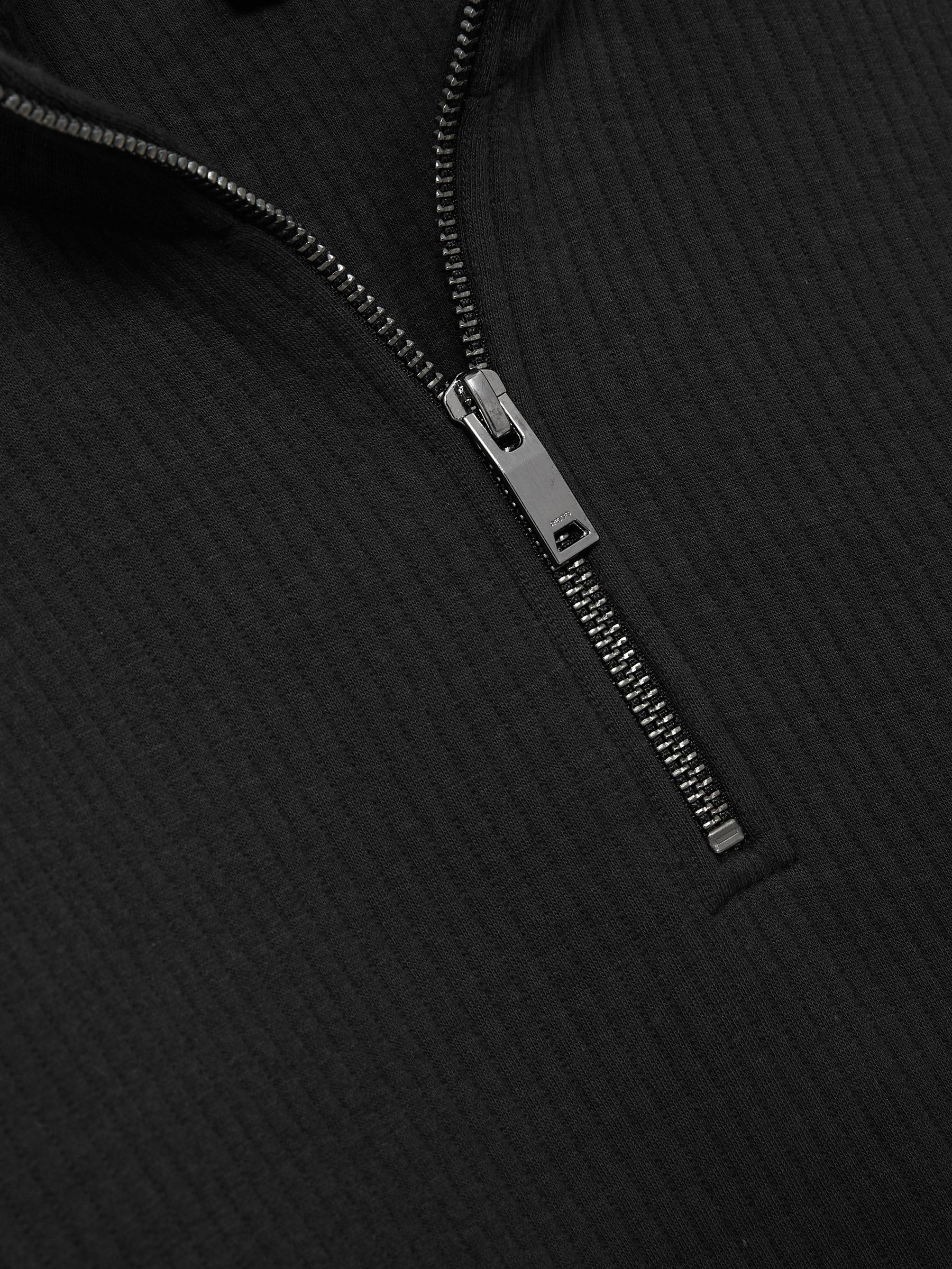 Half-Zip Funnel-Neck Jumper in Washed Black - Image 6 of 6