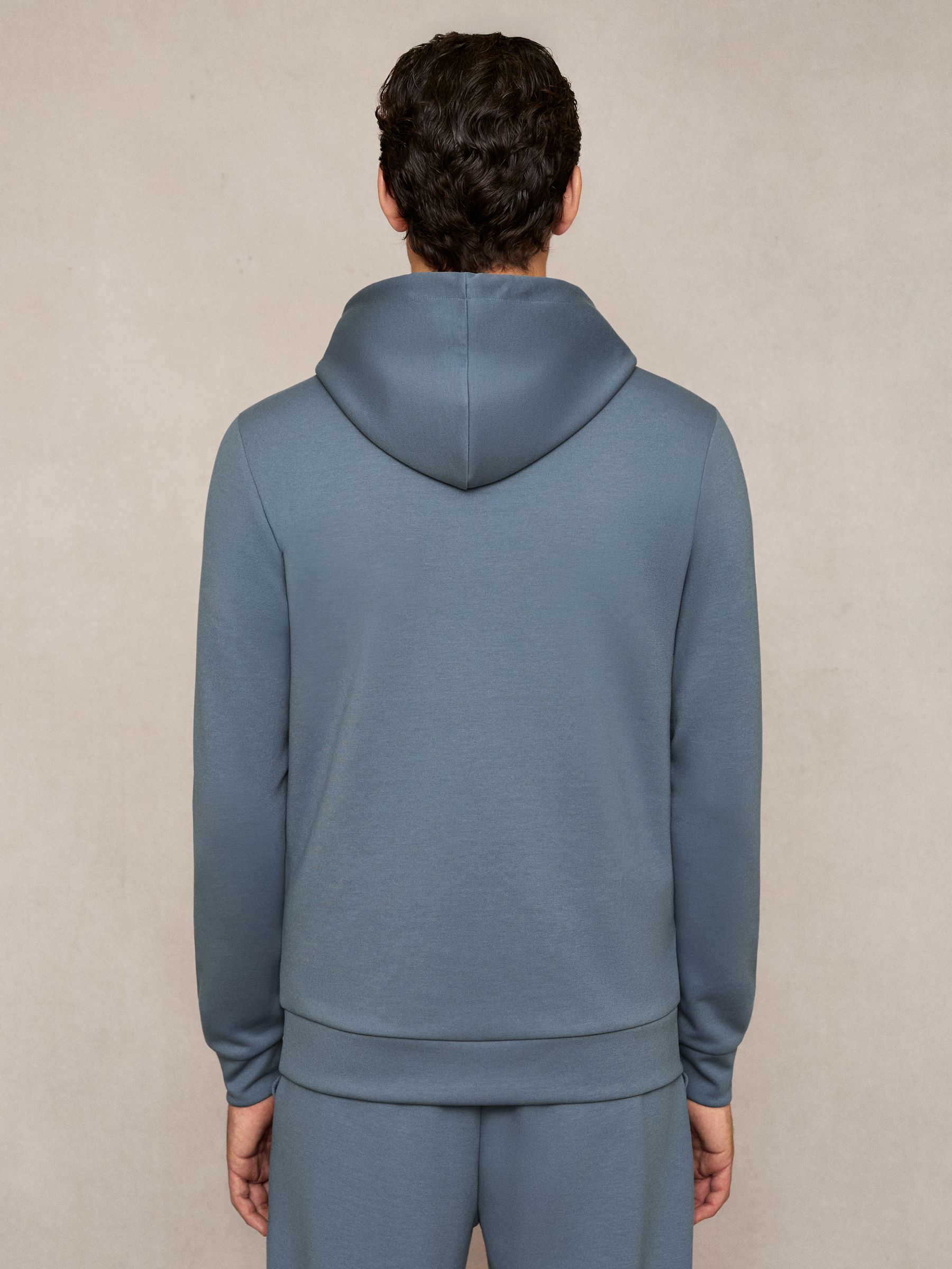 Premium Interlock-Jersey Hoodie in Airforce Blue - image 5