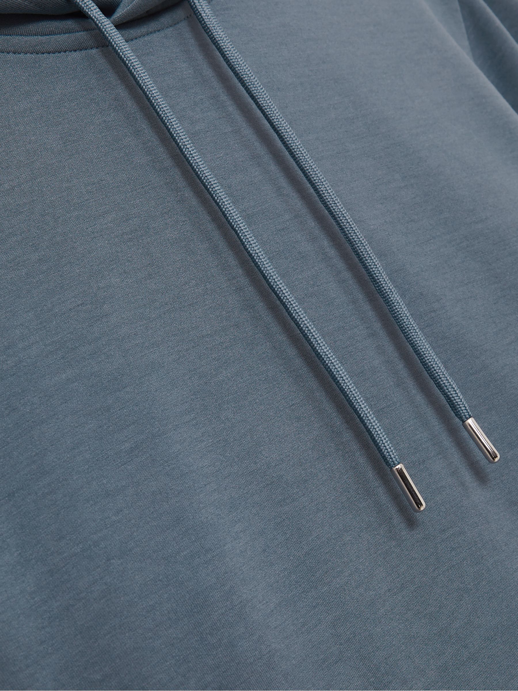 Premium Interlock-Jersey Hoodie in Airforce Blue - image 3