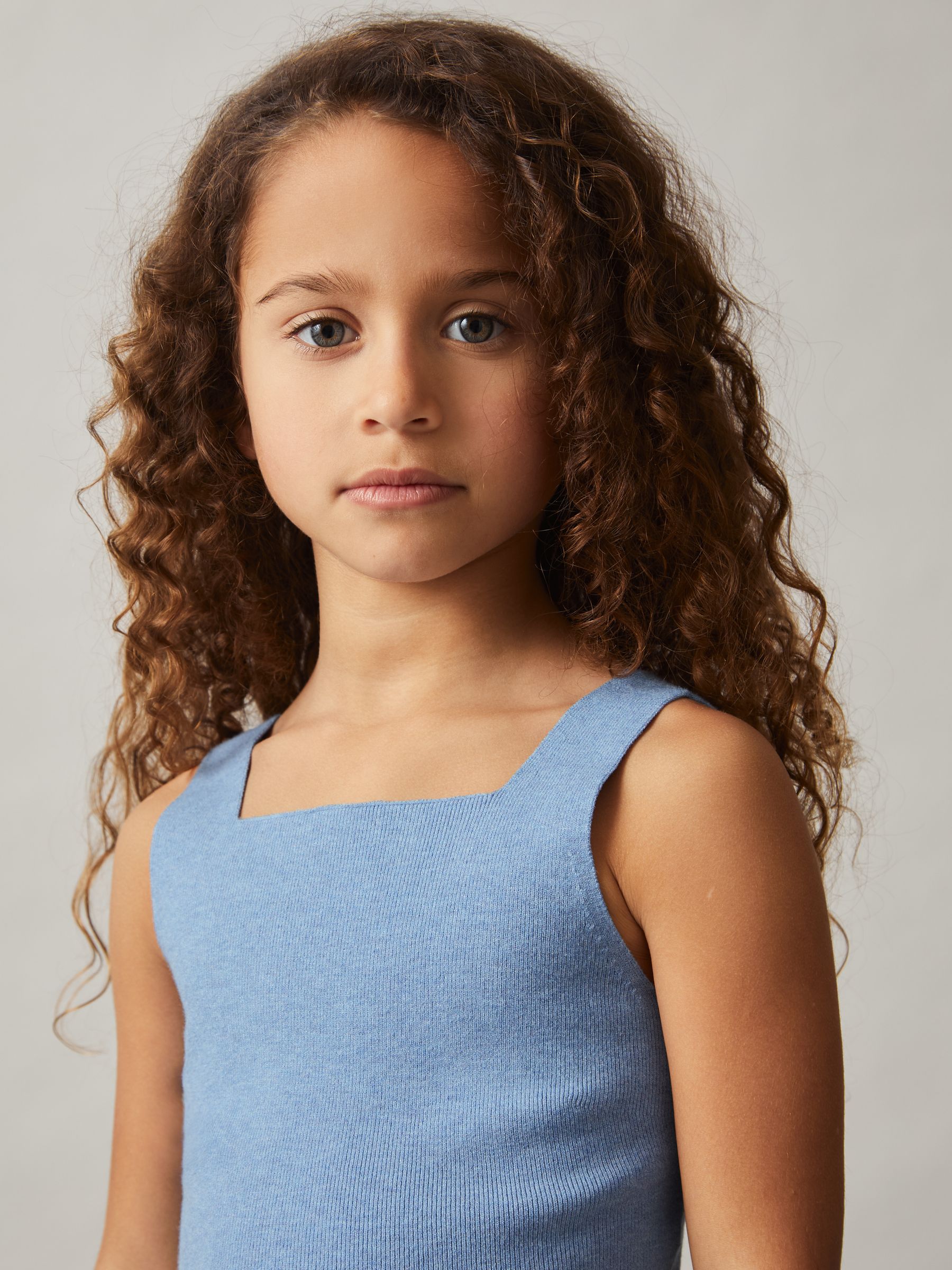 4-9 yrs Compact Knit Top And Cardigan Set in Blue - Image 3 of 6
