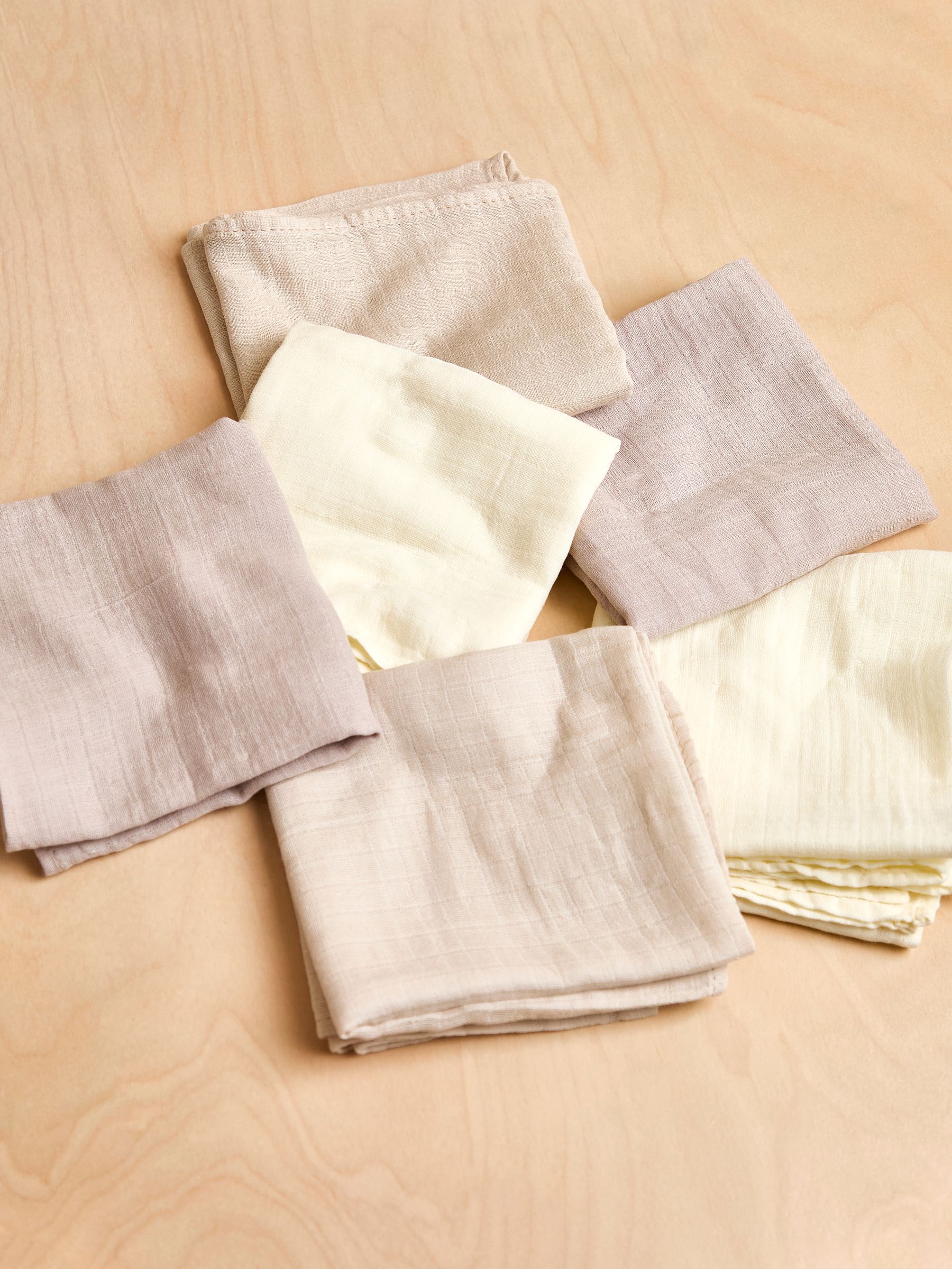 6-Pack Neutral Muslin Squares - Image 2 of 7