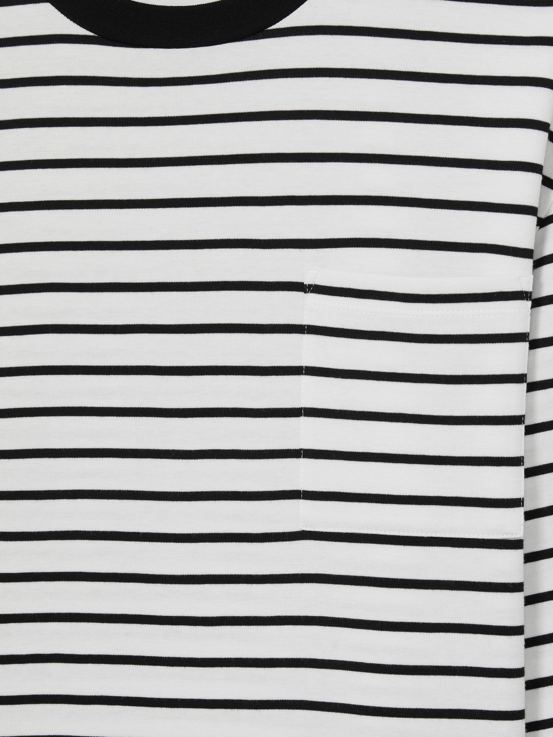 Breton-Stripe Long-Sleeve T-Shirt in White/Navy - Image 5 of 5