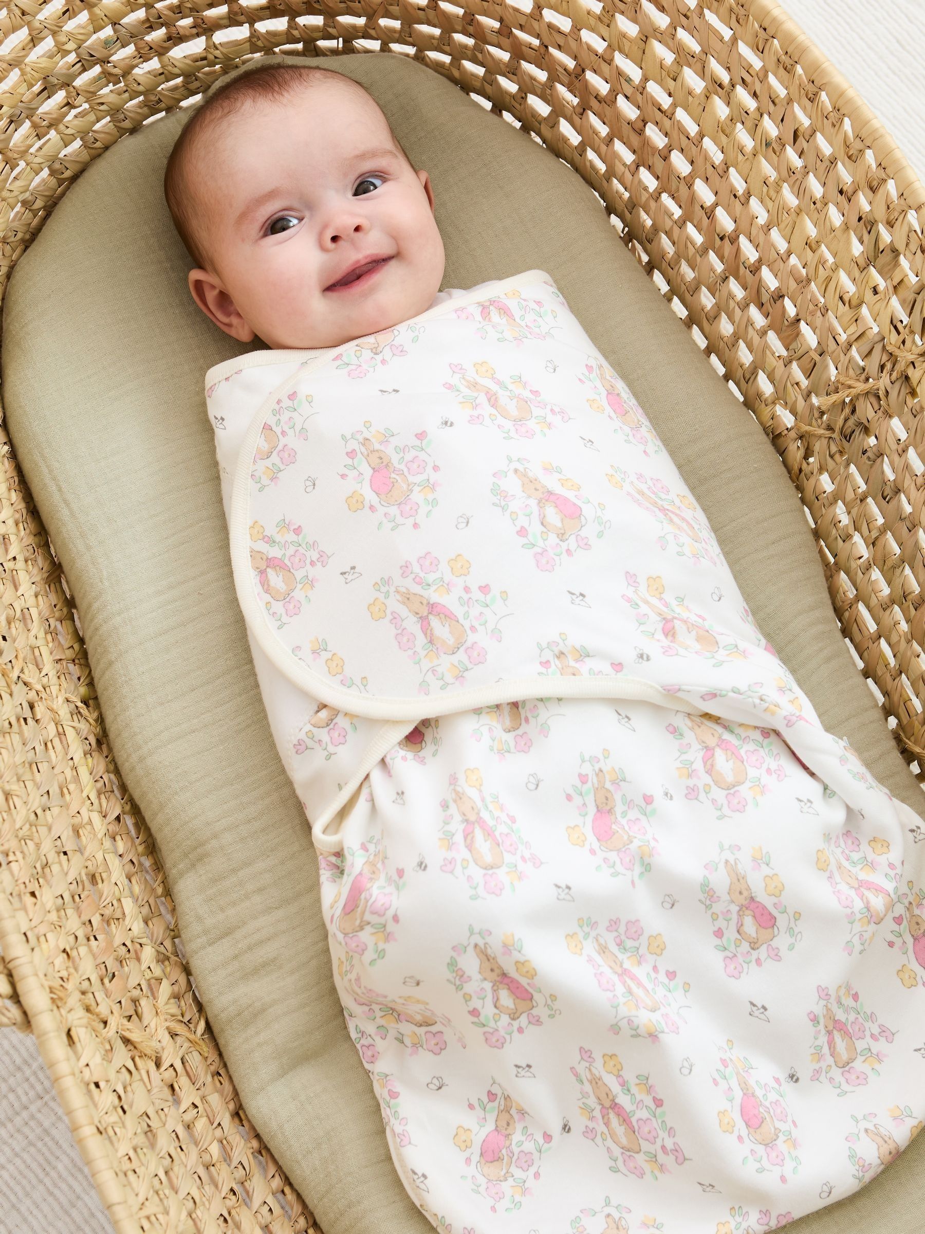 Pink Flopsy Swaddle with Zip