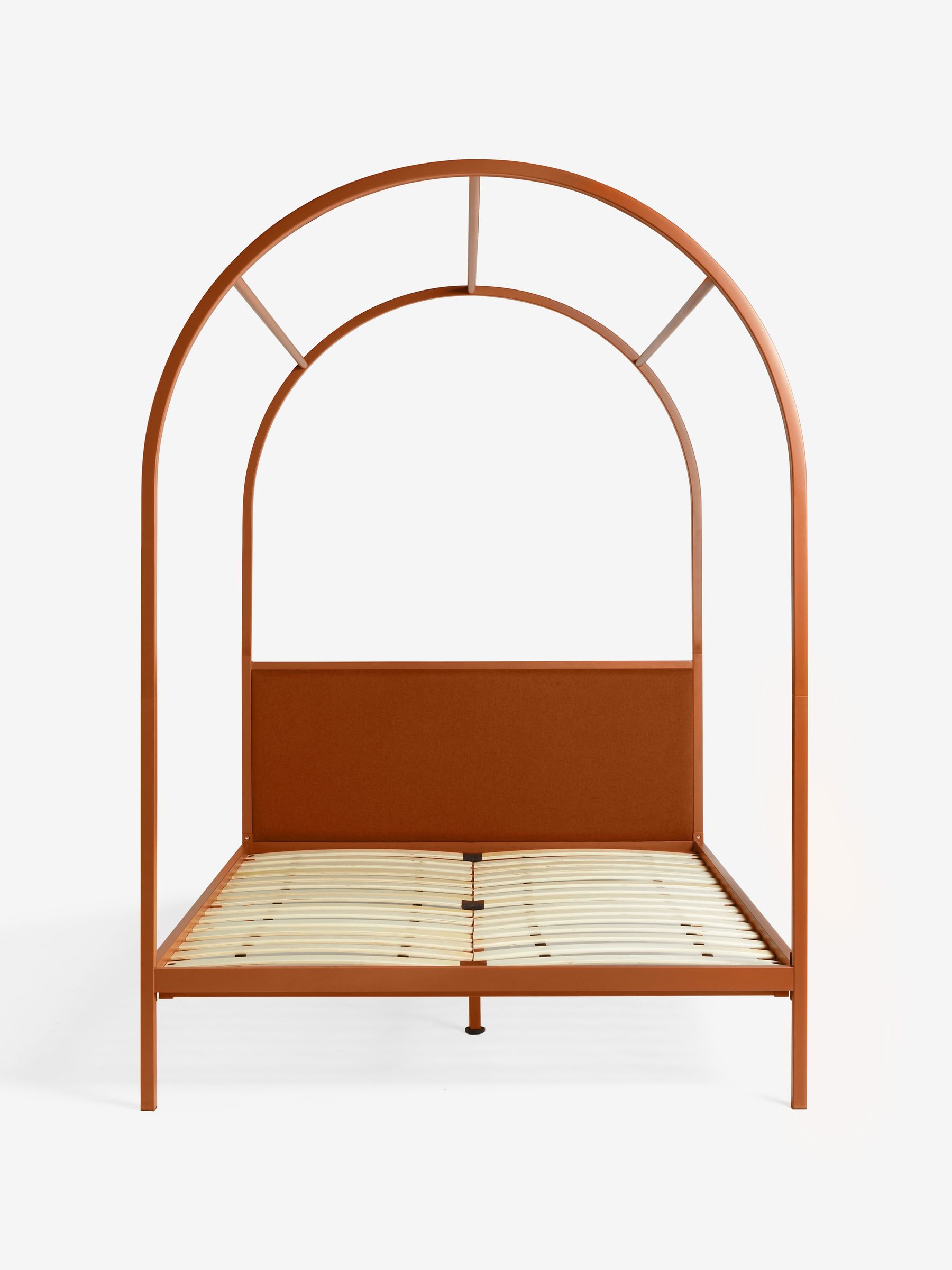 Romy Four Poster Bed in Rust Brown - Image 5 of 5