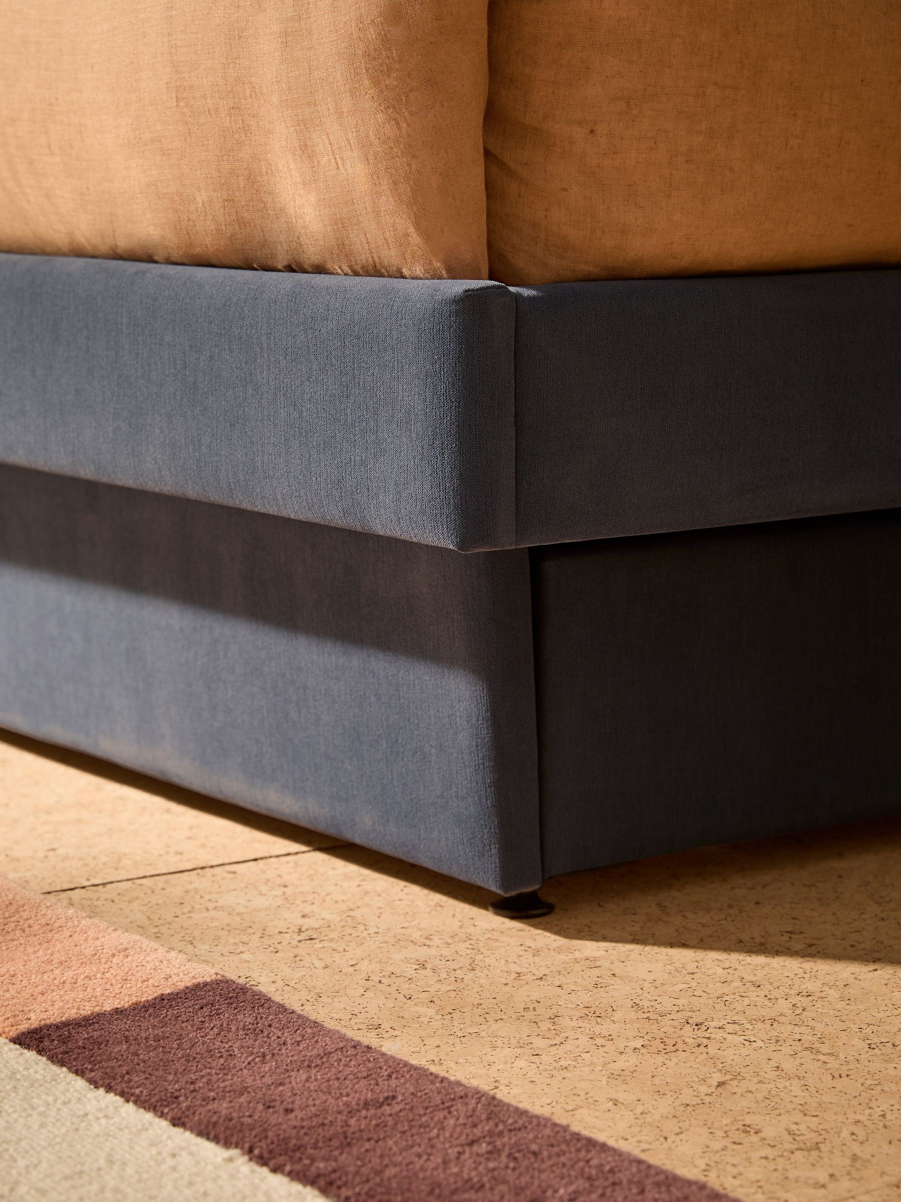Robyn Platform Storage Bed in Navy - Image 3 of 5