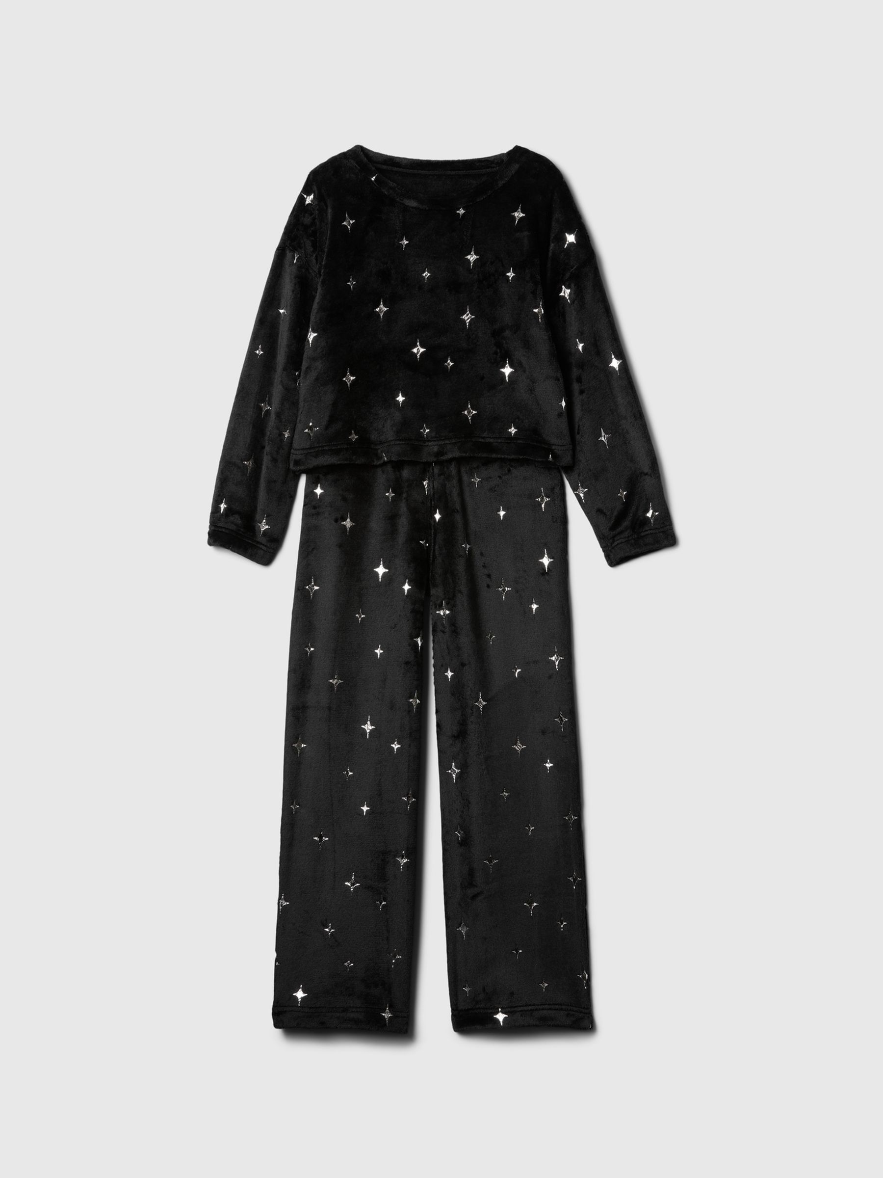 Black Soft Touch Long Pyjamas (4-13yrs) - Image 1 of 3
