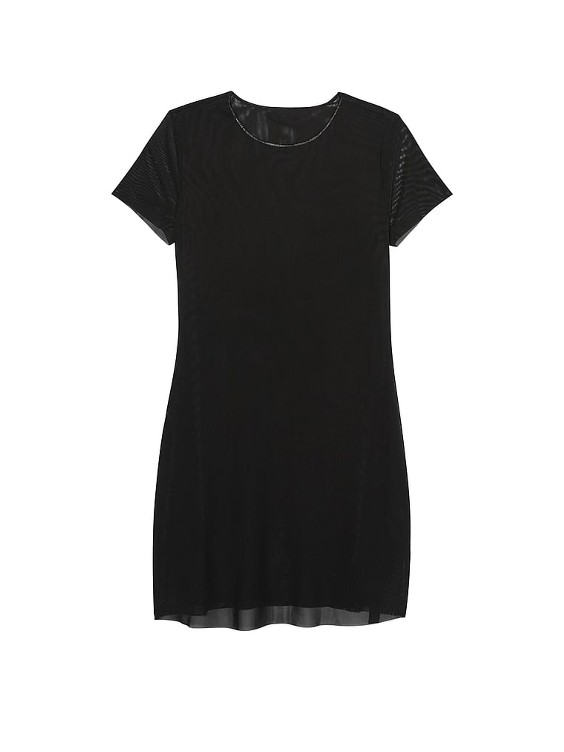 Black Mesh Cover Up Mini Dress - Image 3 of 3