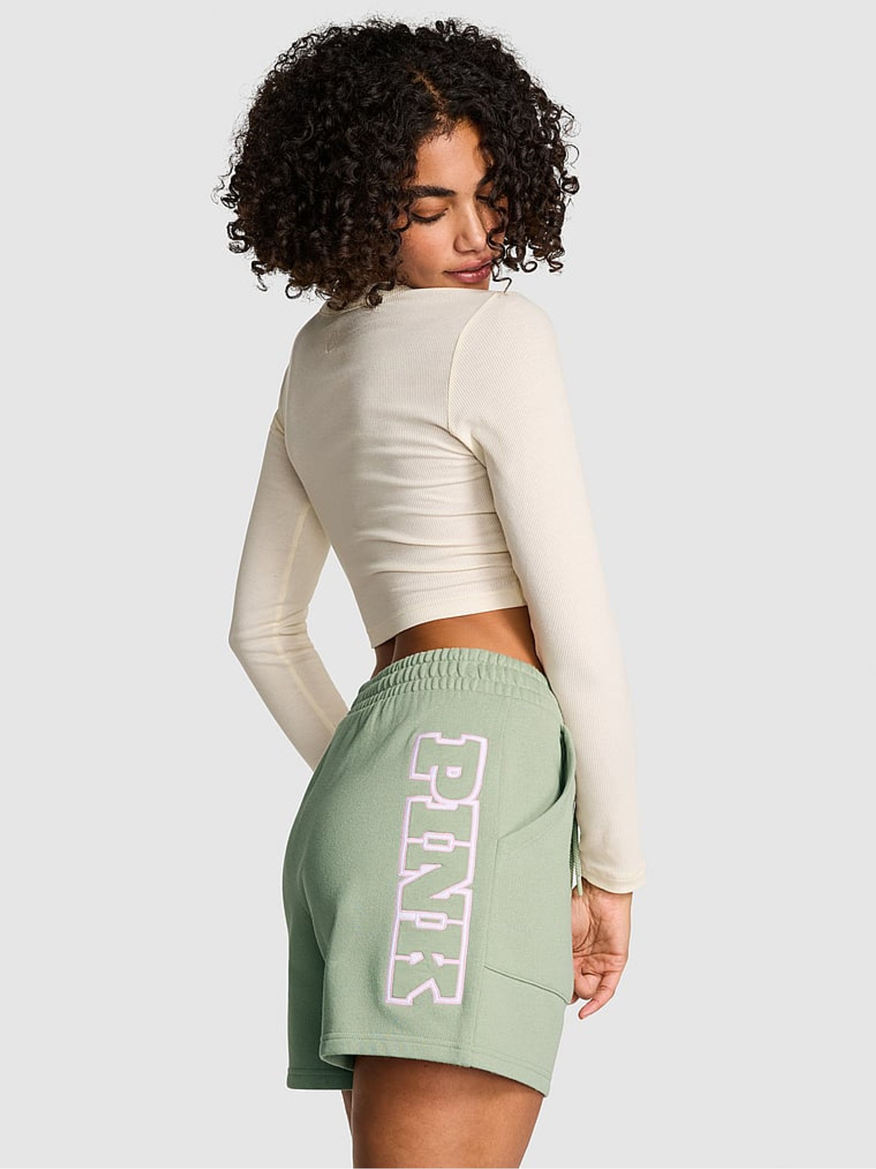 Green Garden Fleece Shorts - Image 2 of 2