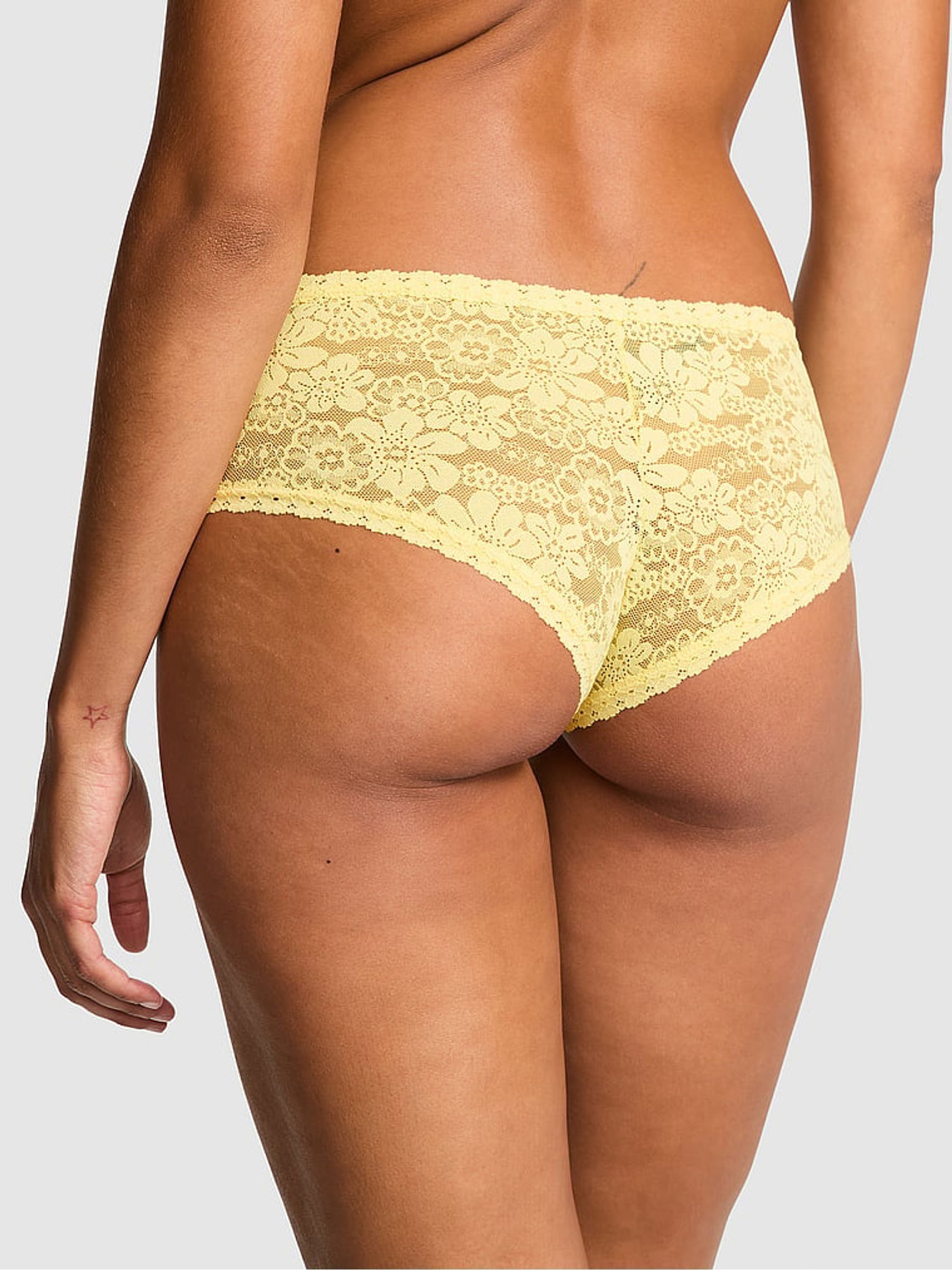 Mellow Yellow Cheeky Floral Lace Knickers - Image 2 of 2