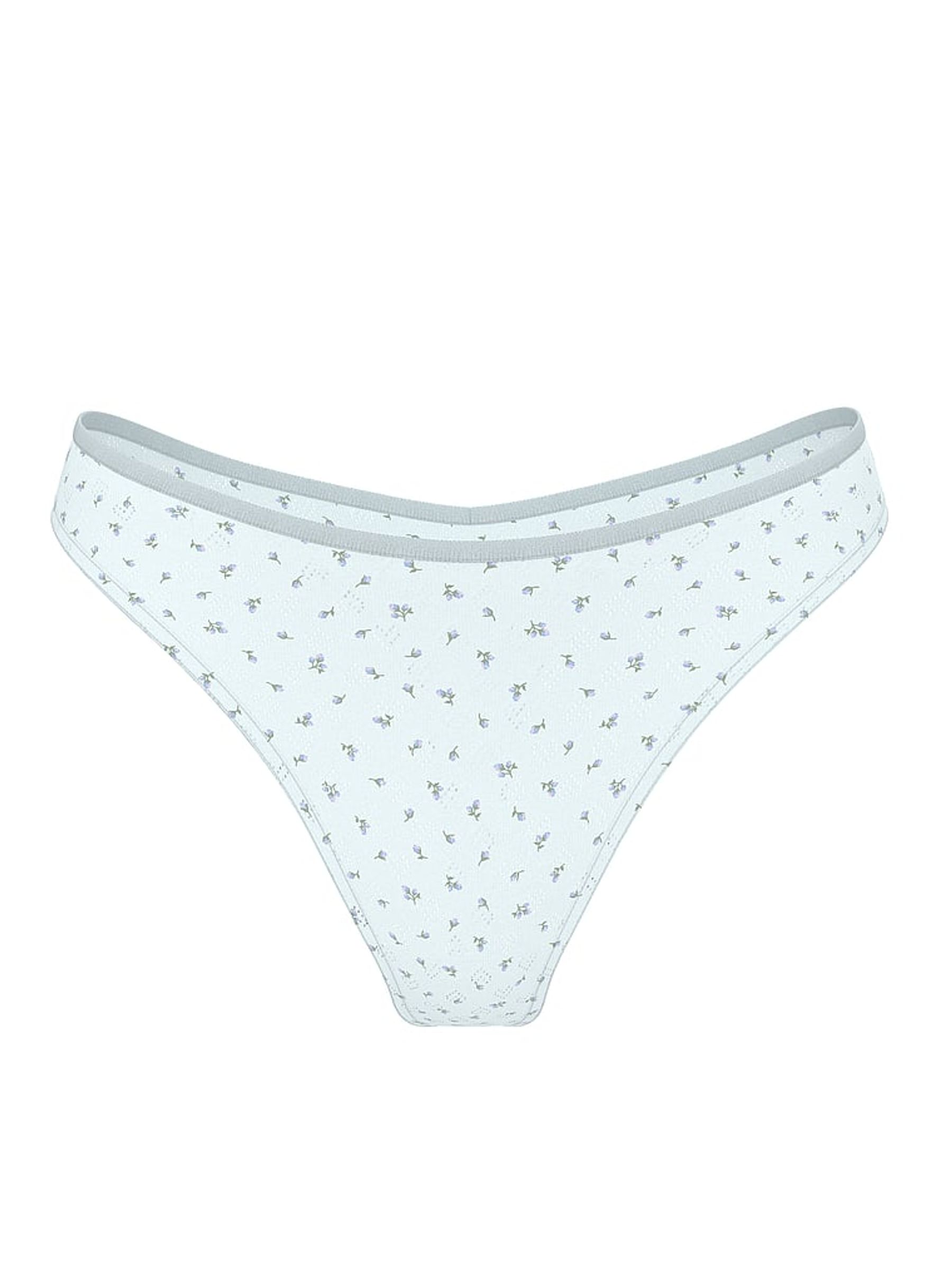 Bliss Blue Thong Cotton Knickers - Image 3 of 3