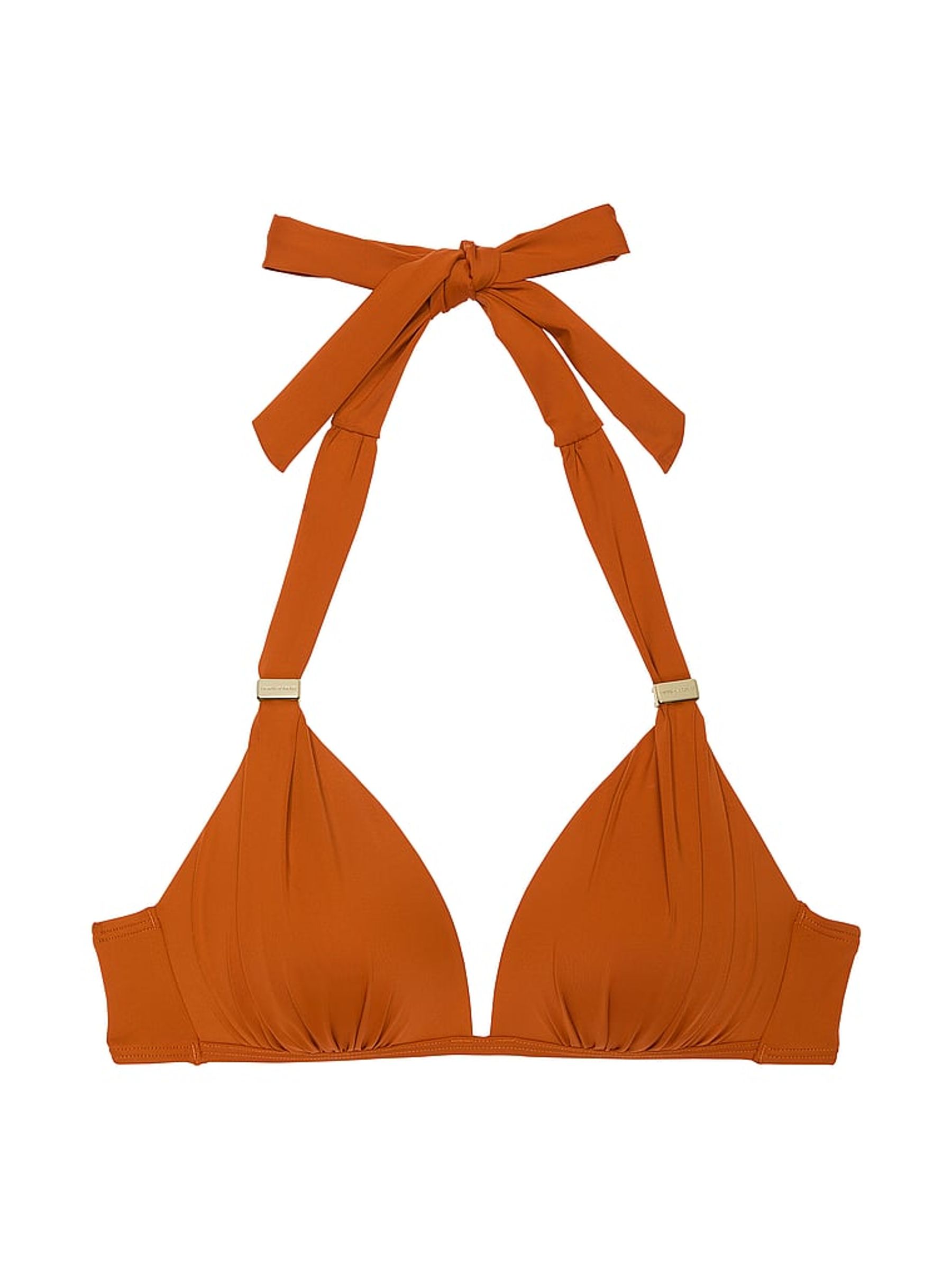 Cinnamon Brown Halter Push Up Bikini Top - Image 4 of 4