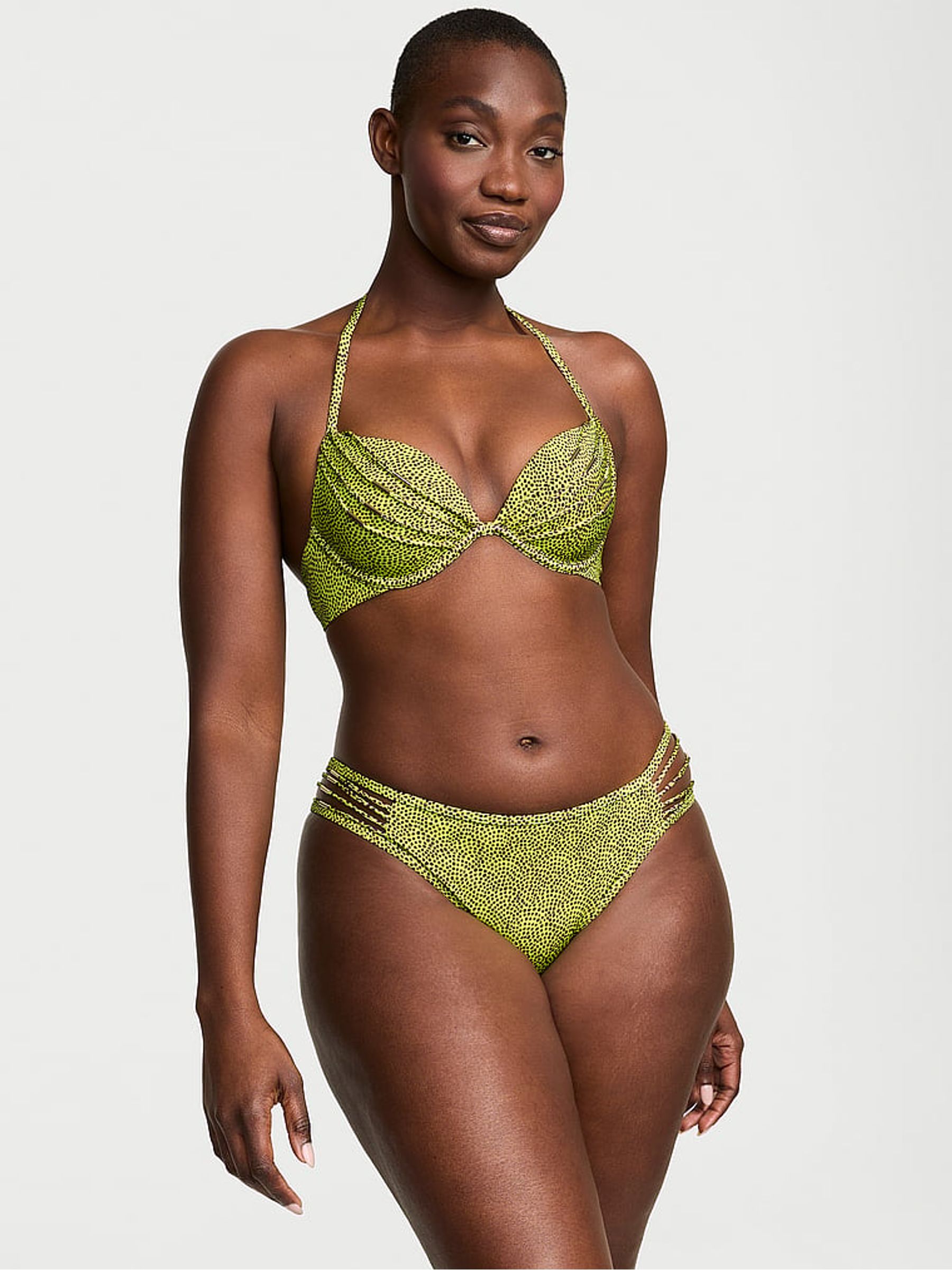 Limelight Green Dots Brazilian Archive Bikini Bottoms - Image 3 of 4