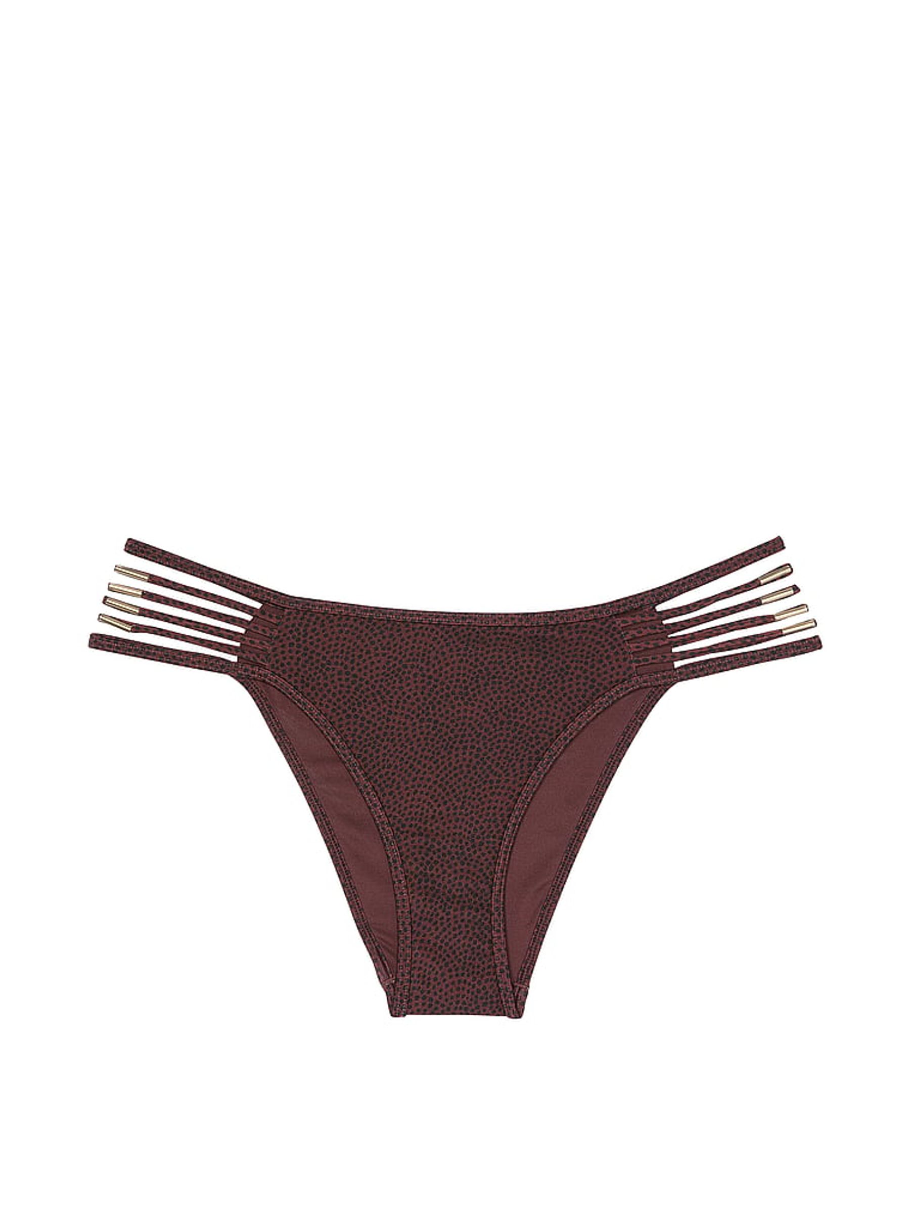 Burgundy Brown Dots Brazilian Archive Bikini Bottoms - Image 5 of 5