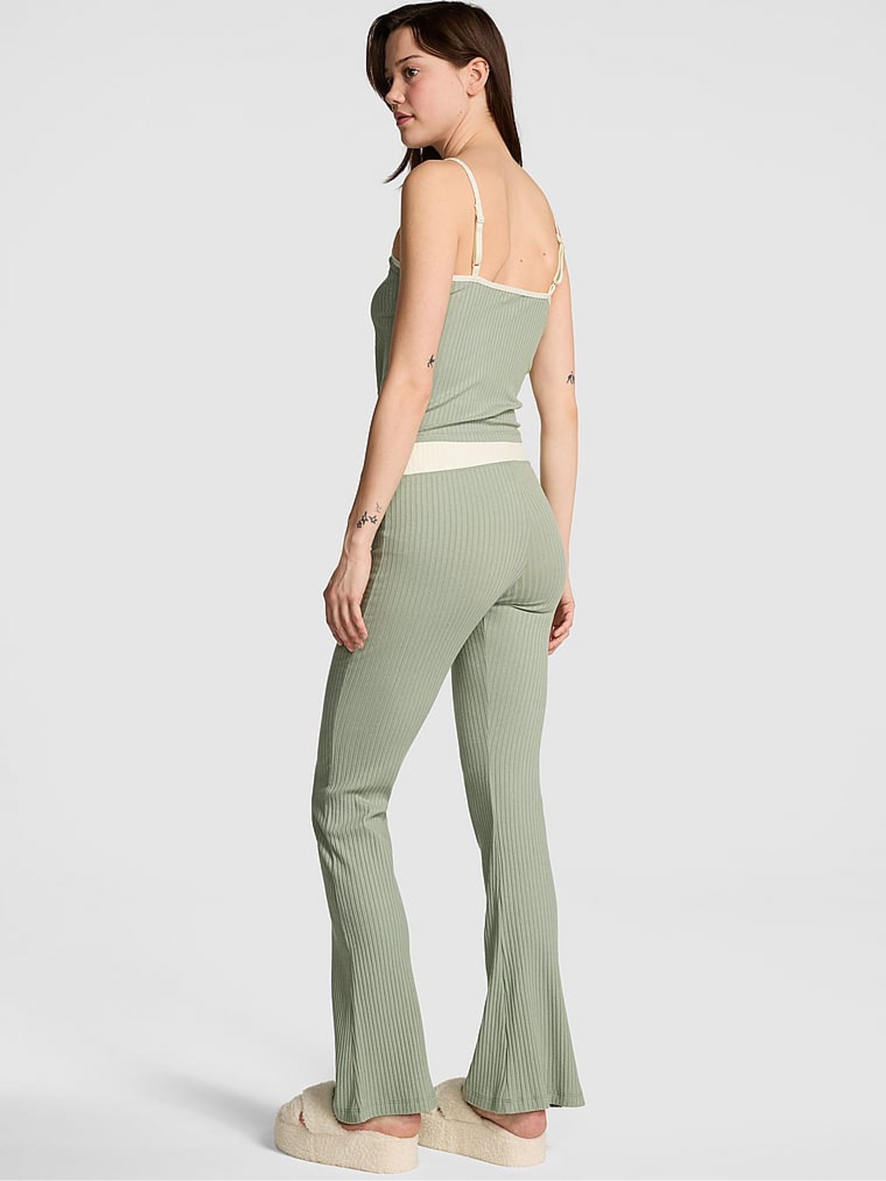 Green Garden Ribbed Pyjama Set - Image 2 of 2
