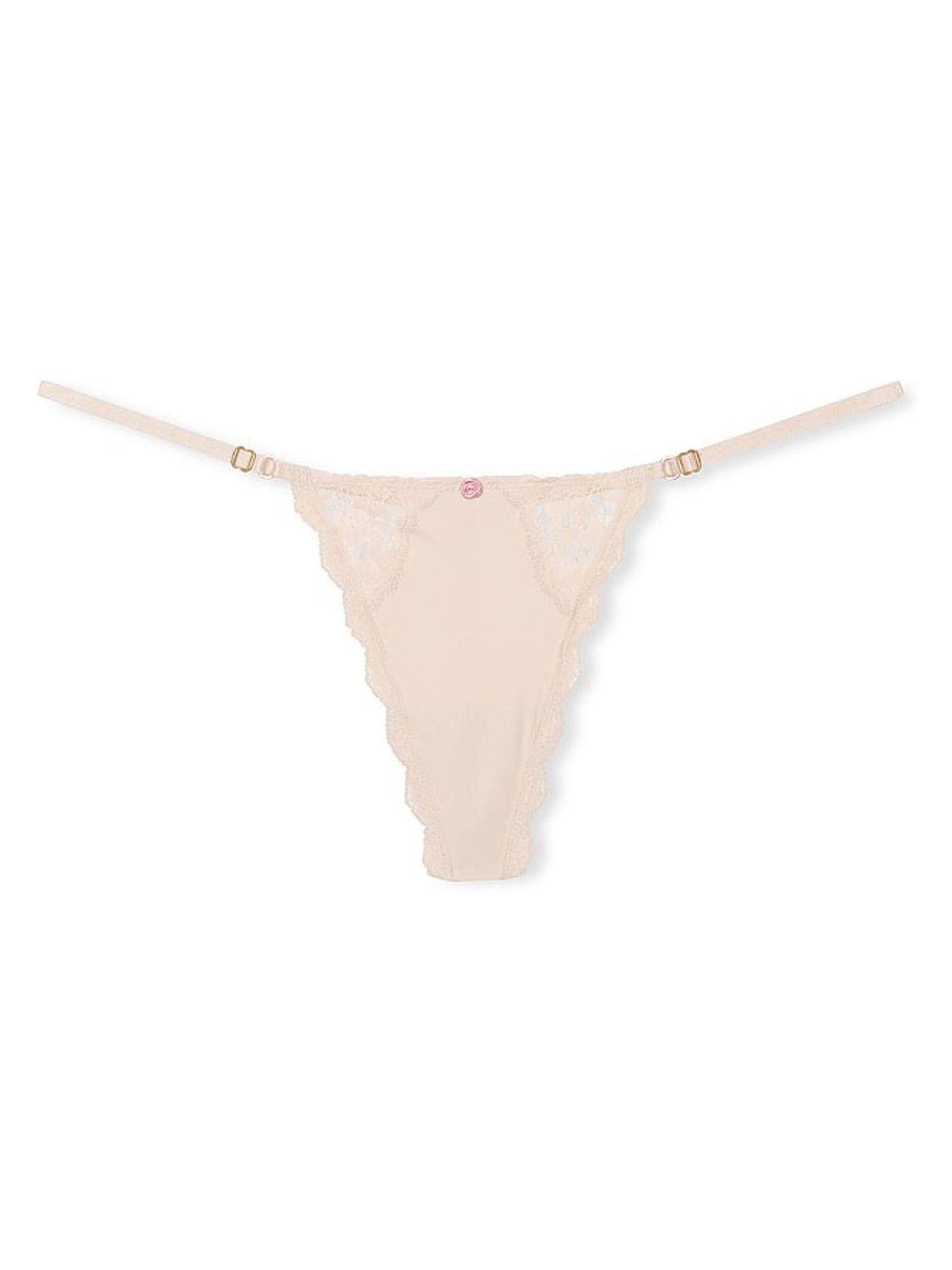 Marzipan Nude Lace Trim G String Knickers - Image 3 of 3