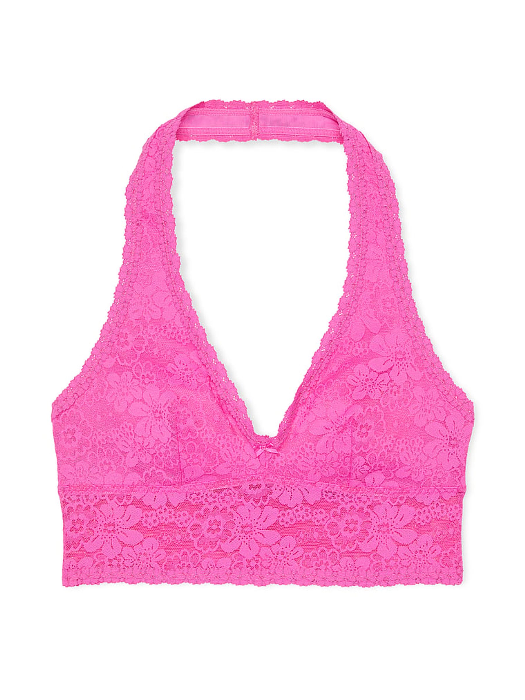 pink halter neck bralette