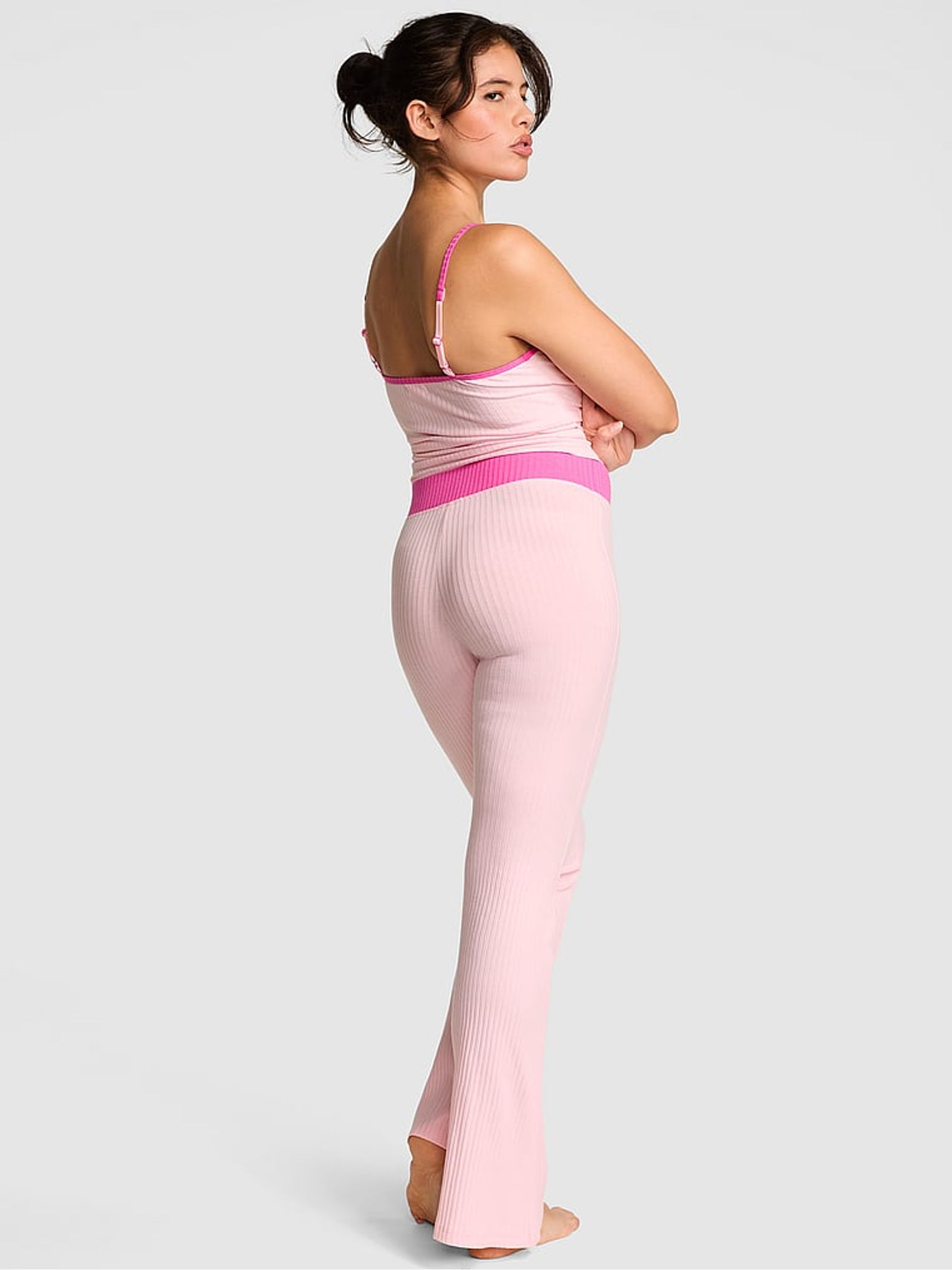 Angel Pink Ribbed Pyjama Set - Image 2 of 3