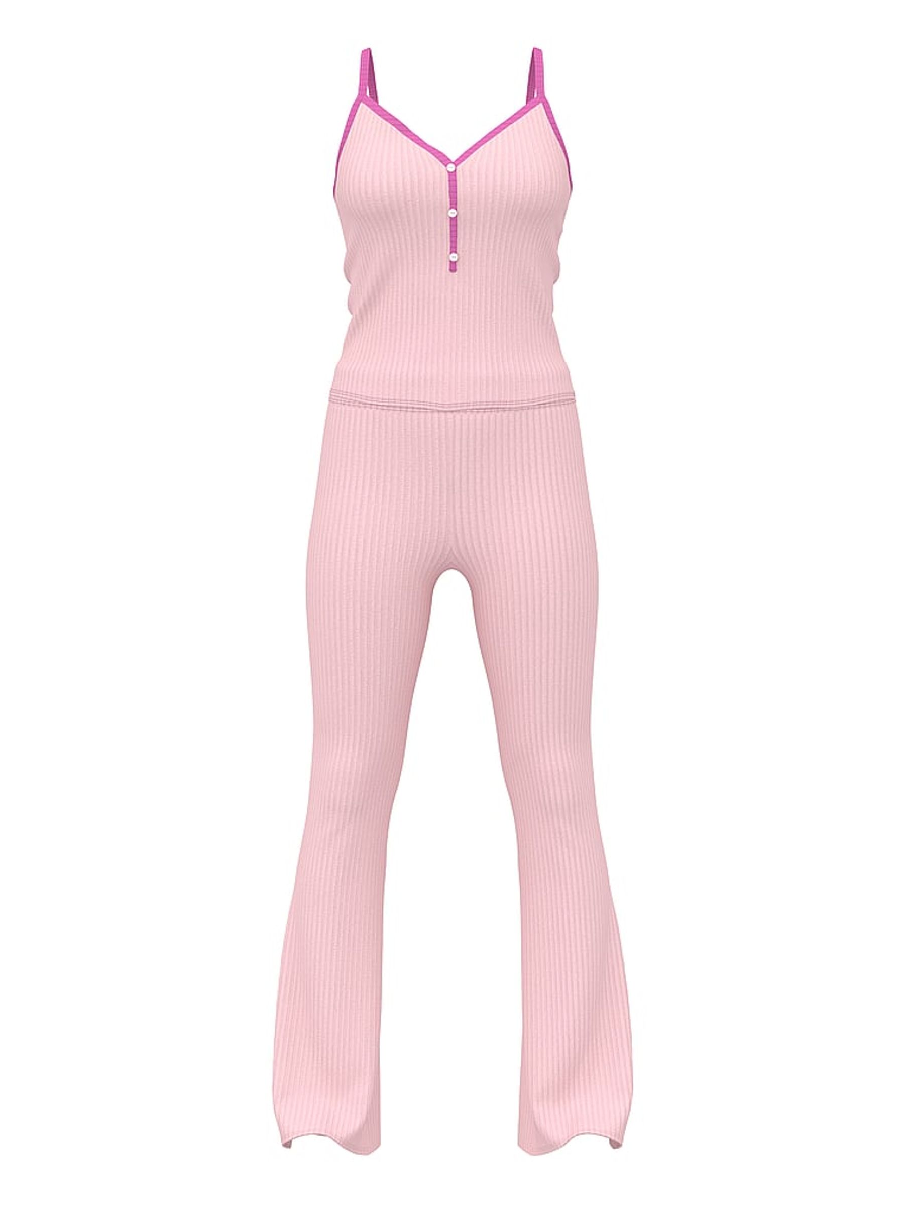 Angel Pink Ribbed Pyjama Set - Image 3 of 3