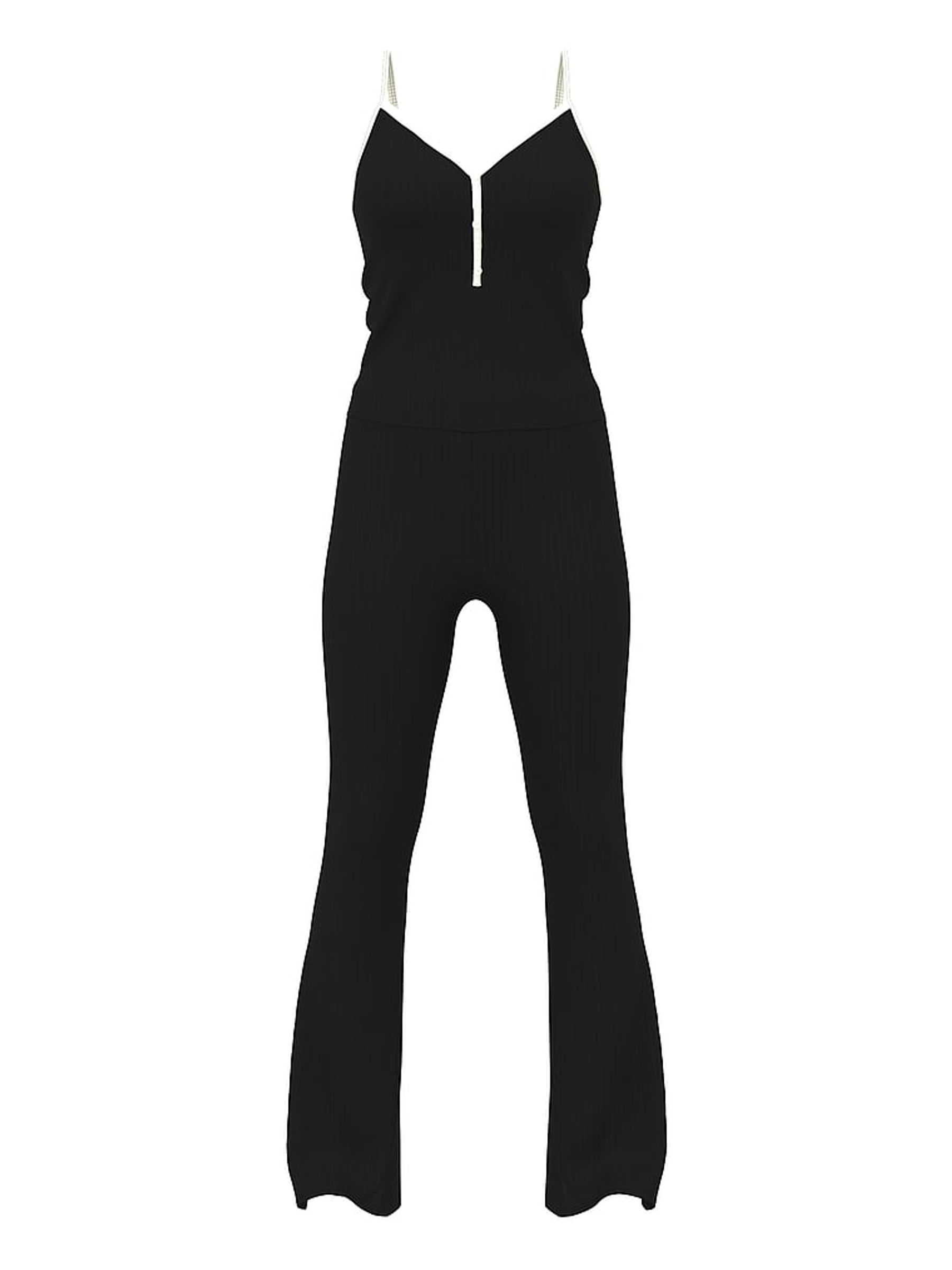 Black Ribbed Pyjama Set - Image 3 of 3