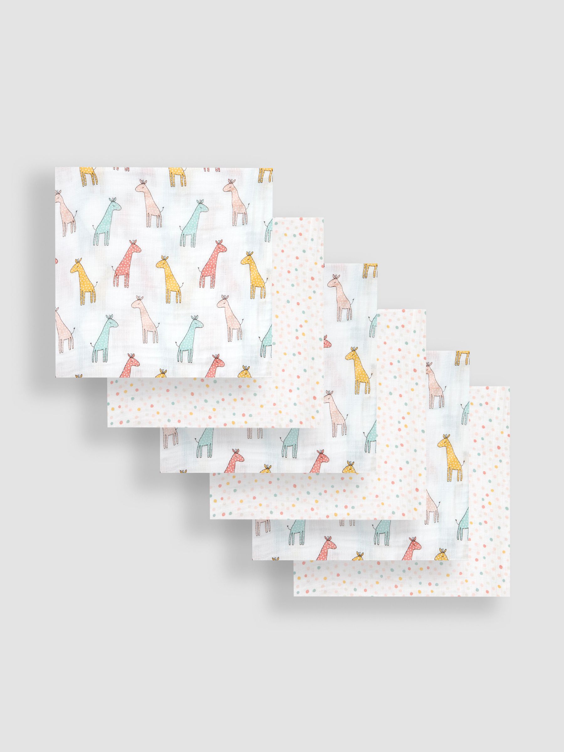 6-Pack Pink Giraffe Muslin - Image 3 of 3