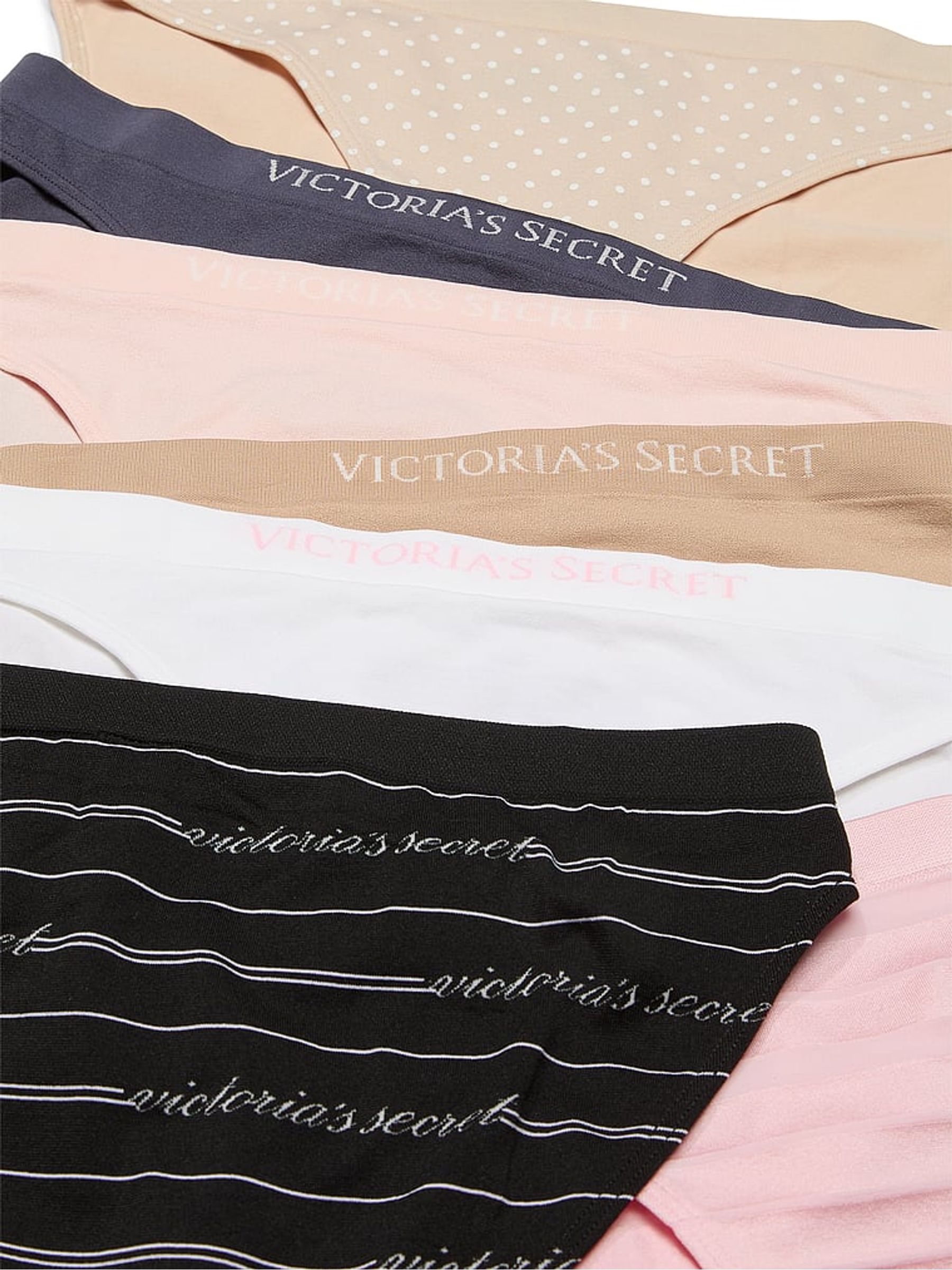 White/Nude/Pink/Blue/Black Bikini 7 Pack Knickers - Image 2 of 4