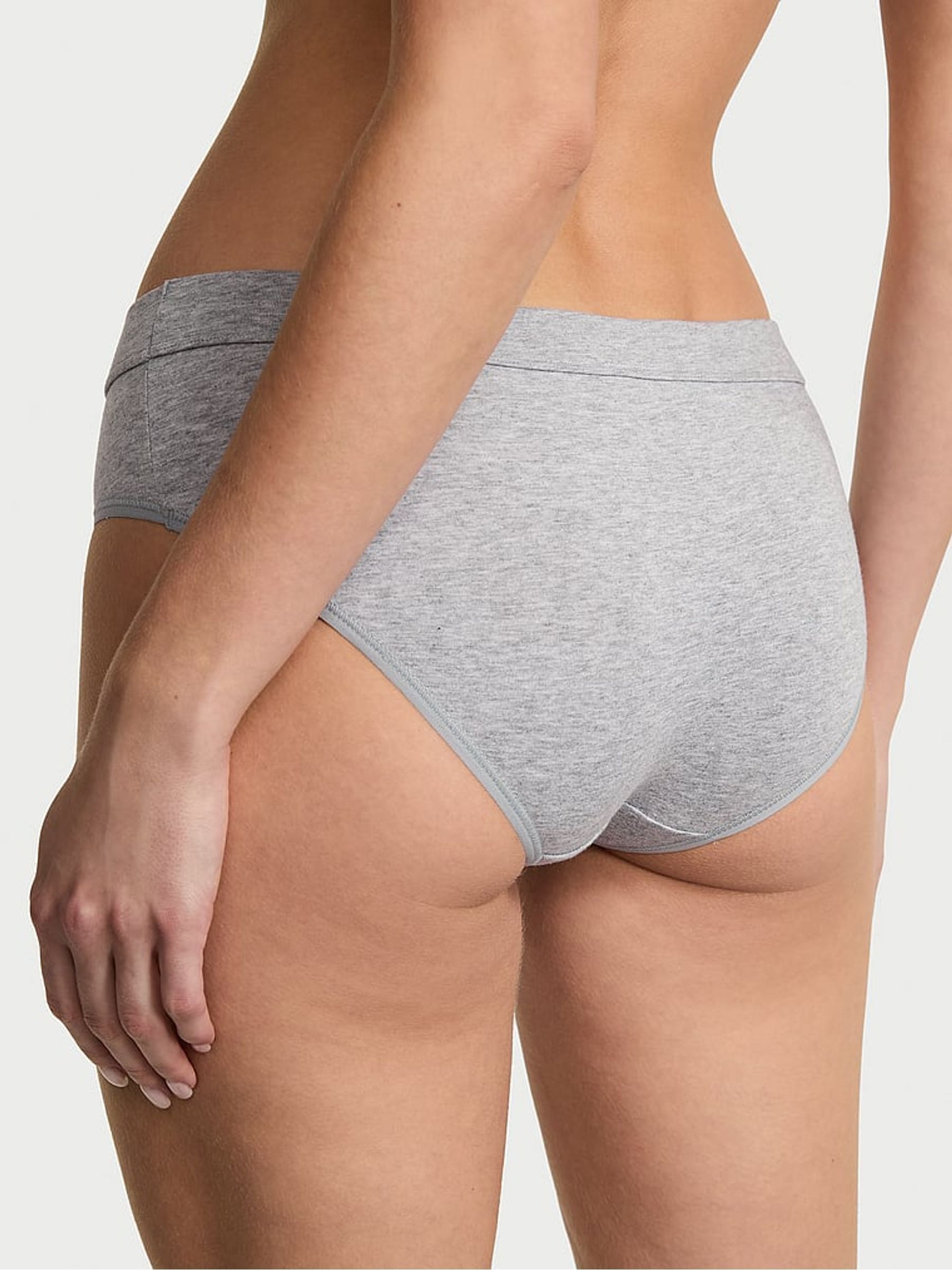 Grey Heather Hipster Cotton Logo Knickers - Image 2 of 3