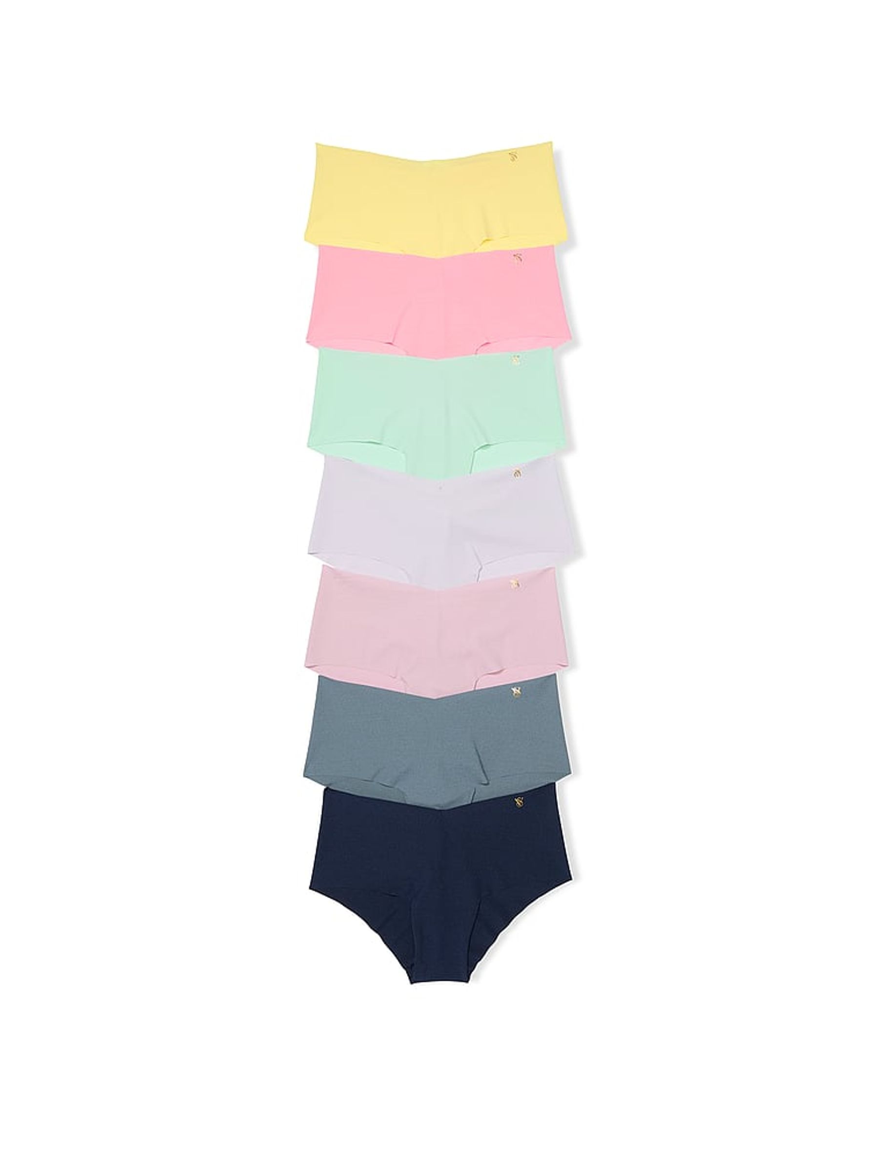 Yellow/Pink/Green/Purple/Grey/Blue Cheeky 7 Pack Knickers - Image 1 of 4