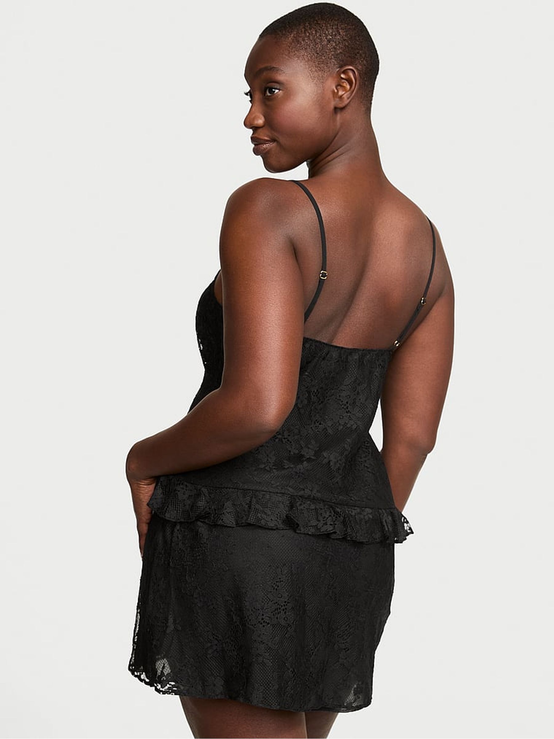 Black Lace Slip Dress - Image 2 of 3