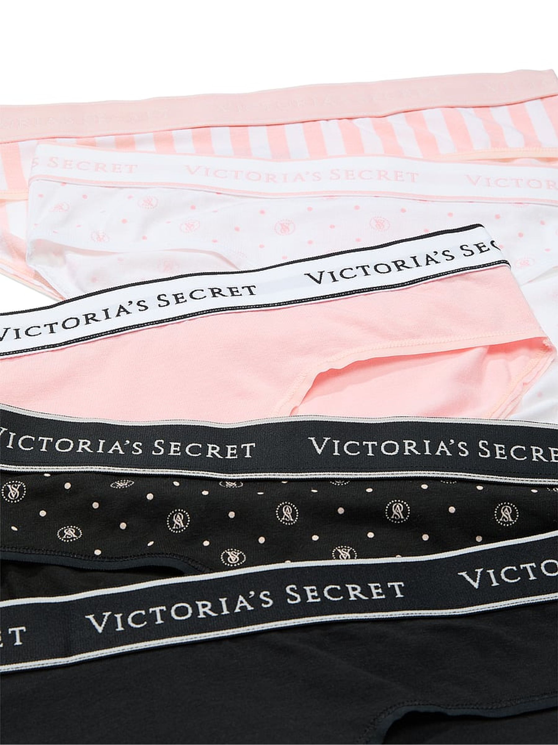 Black/Pink/White Hipster Logo 5 Pack Knickers - Image 2 of 4