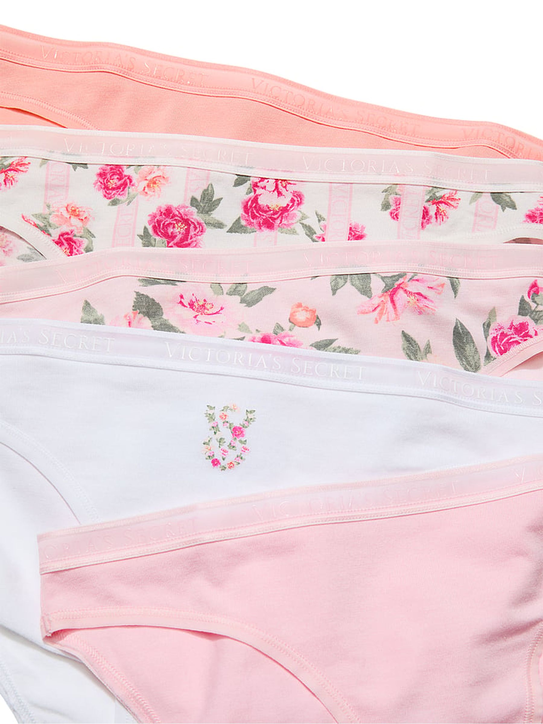 White/Pink/Orange Bikini 5 Pack Knickers - Image 2 of 2