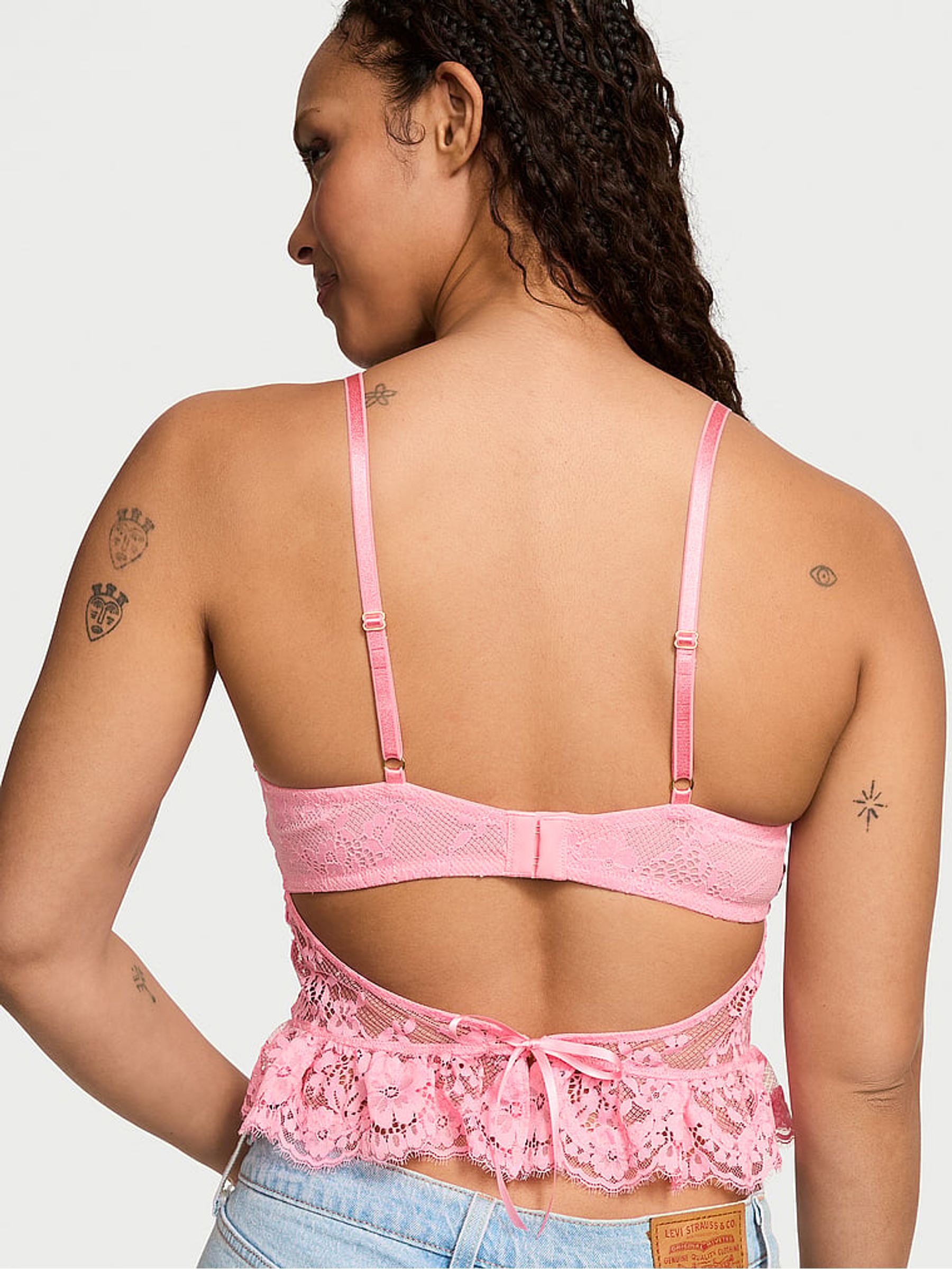Pink Hope Peplum Lace Bra Top - Image 2 of 2