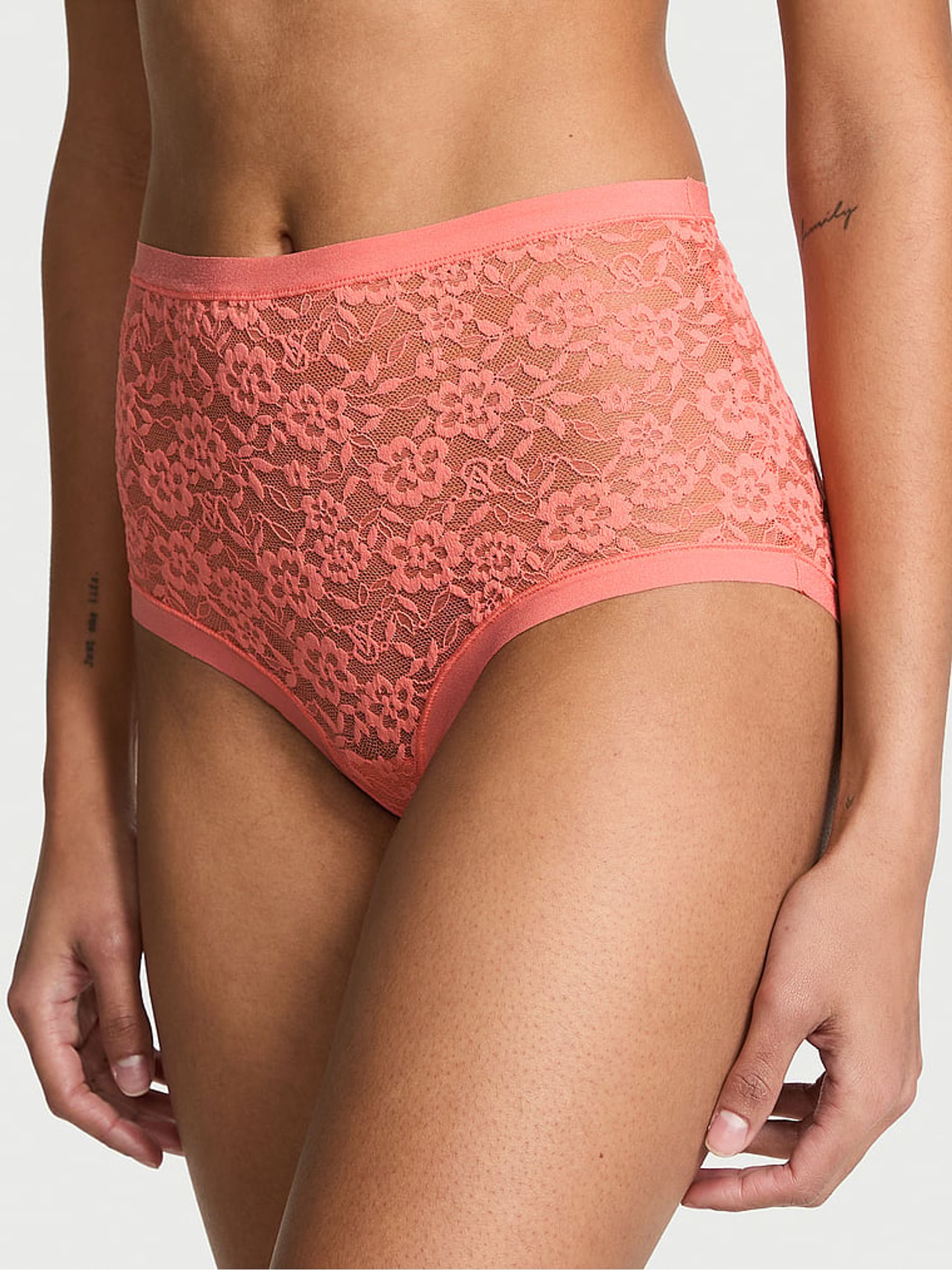 Coral Ribbon Orange Brief Knickers - Image 1 of 2