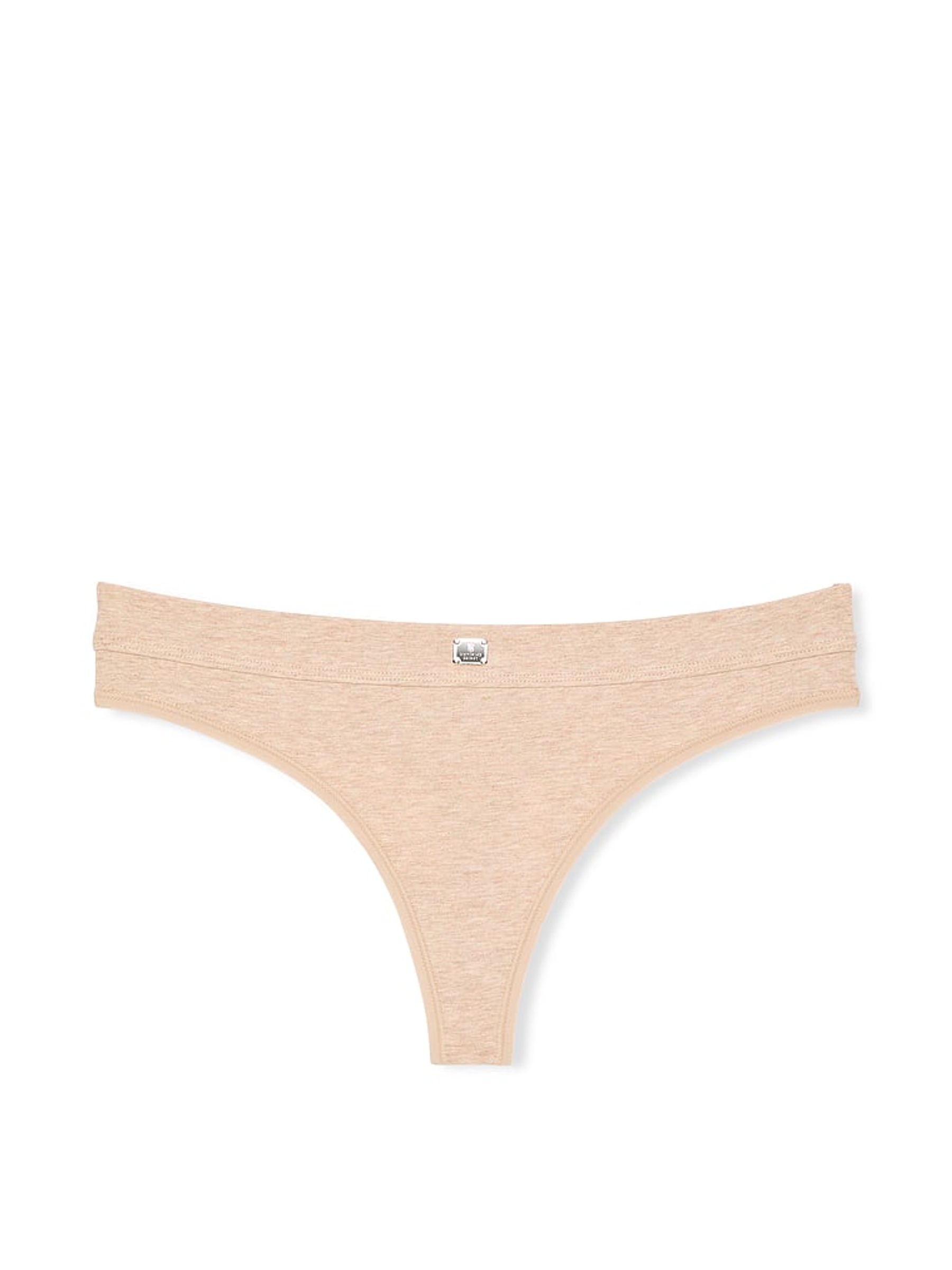 Blush Pink Heather Thong Cotton Logo Knickers - Image 3 of 3