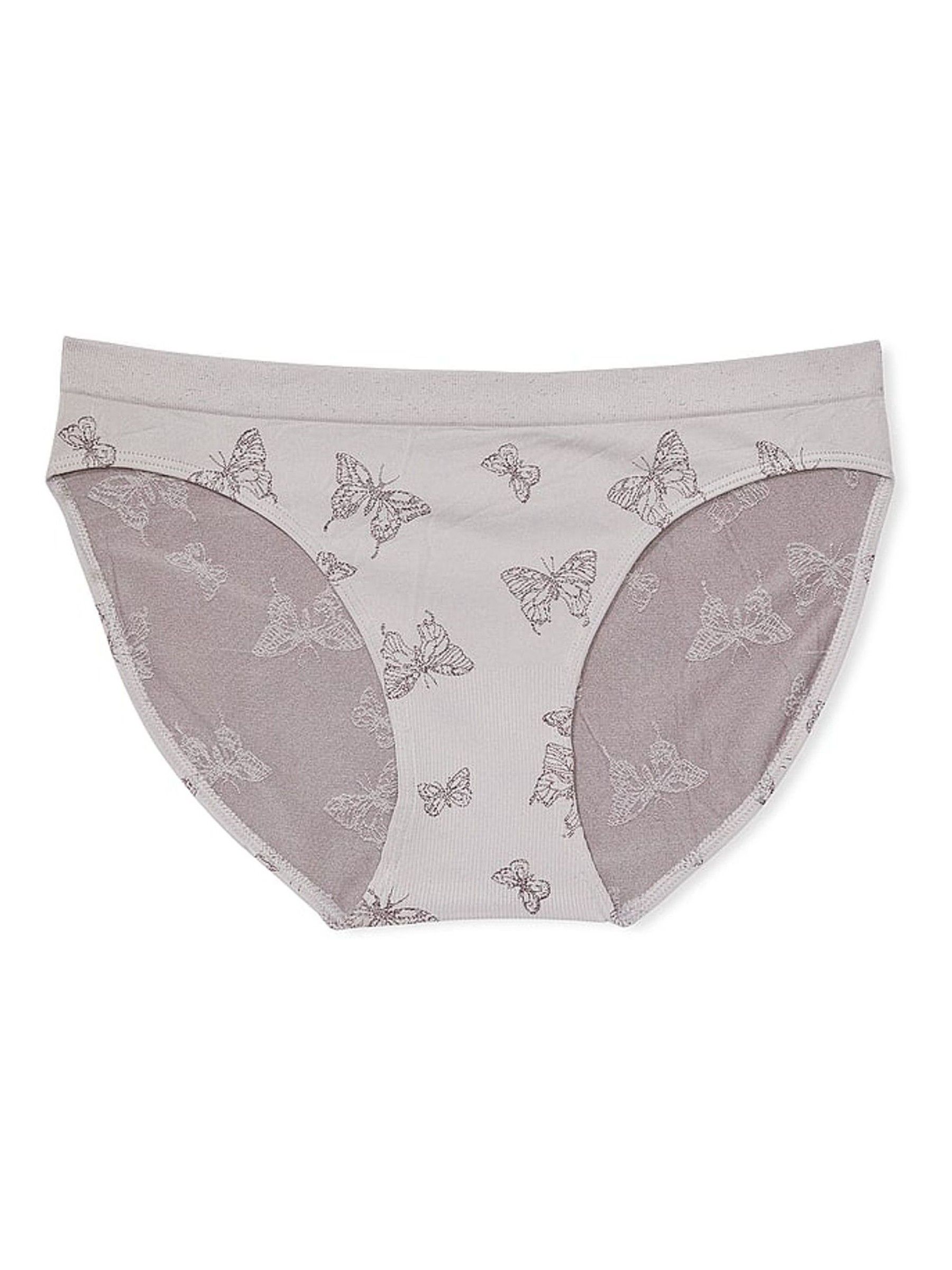 Silver Pearl Grey Butterfly Bikini Knickers - Image 3 of 3