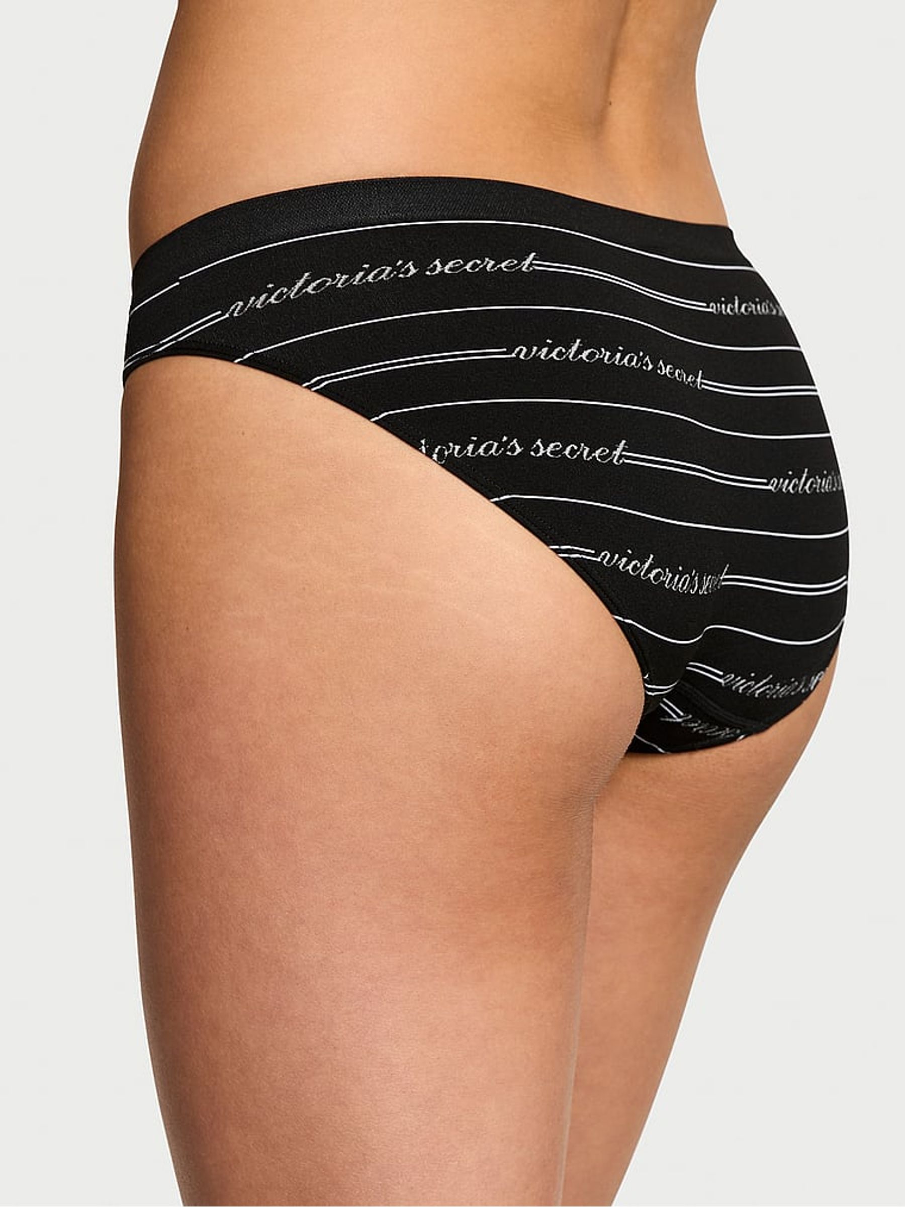 Black Logo Script Bikini Knickers - Image 2 of 3