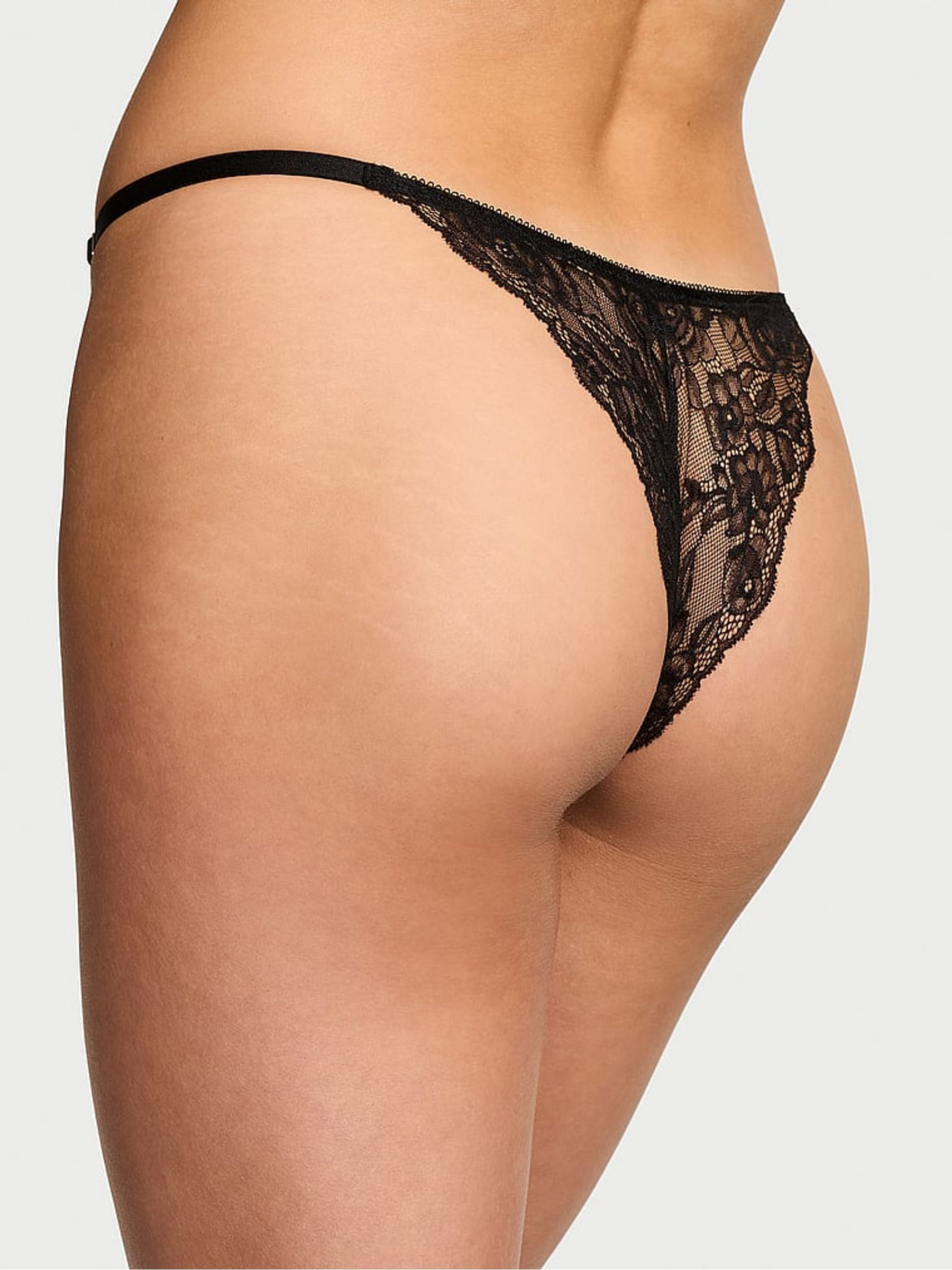 Black Brazilian Rose Lace Knickers - Image 2 of 3