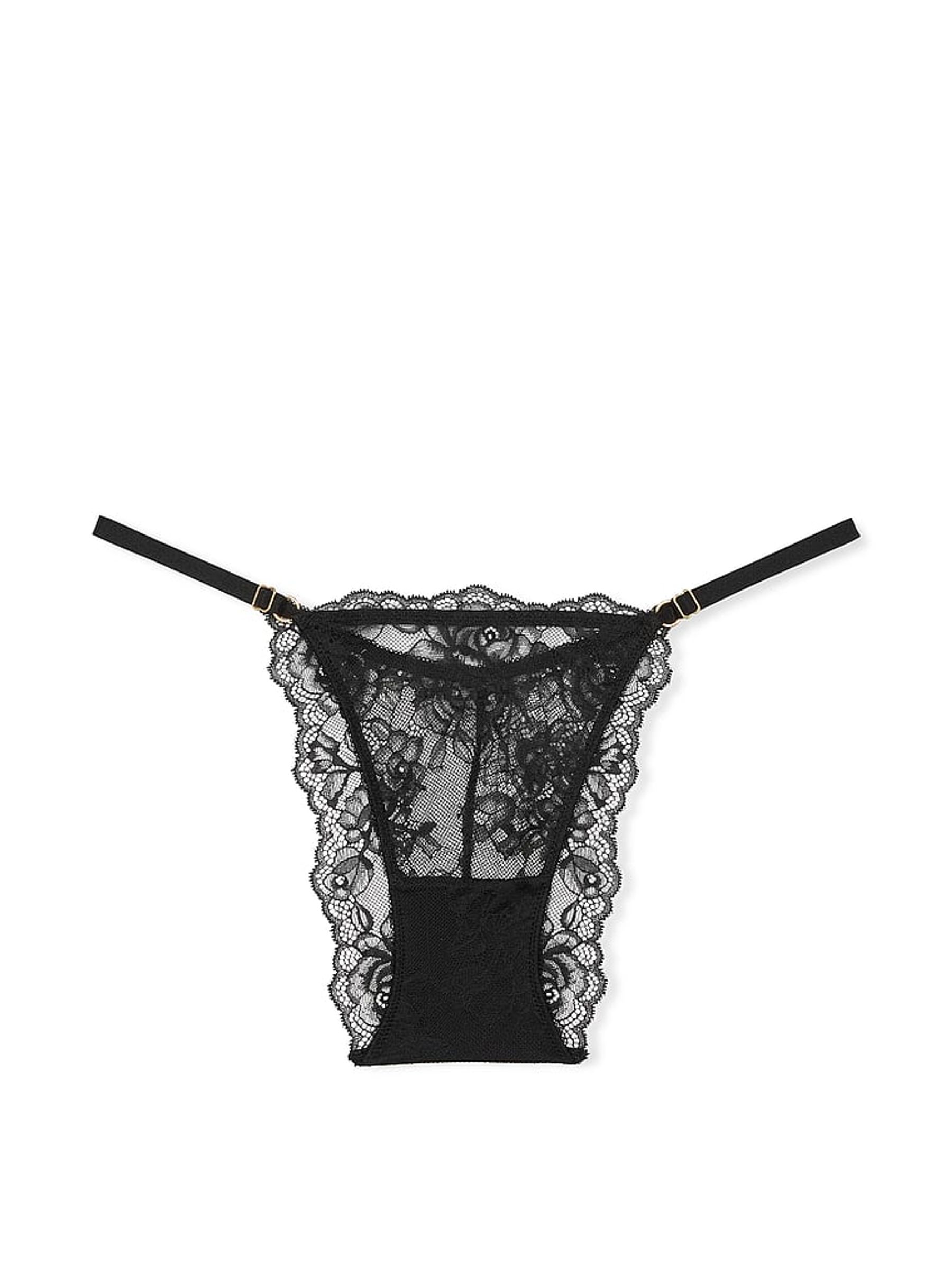 Black Brazilian Rose Lace Knickers - Image 3 of 3
