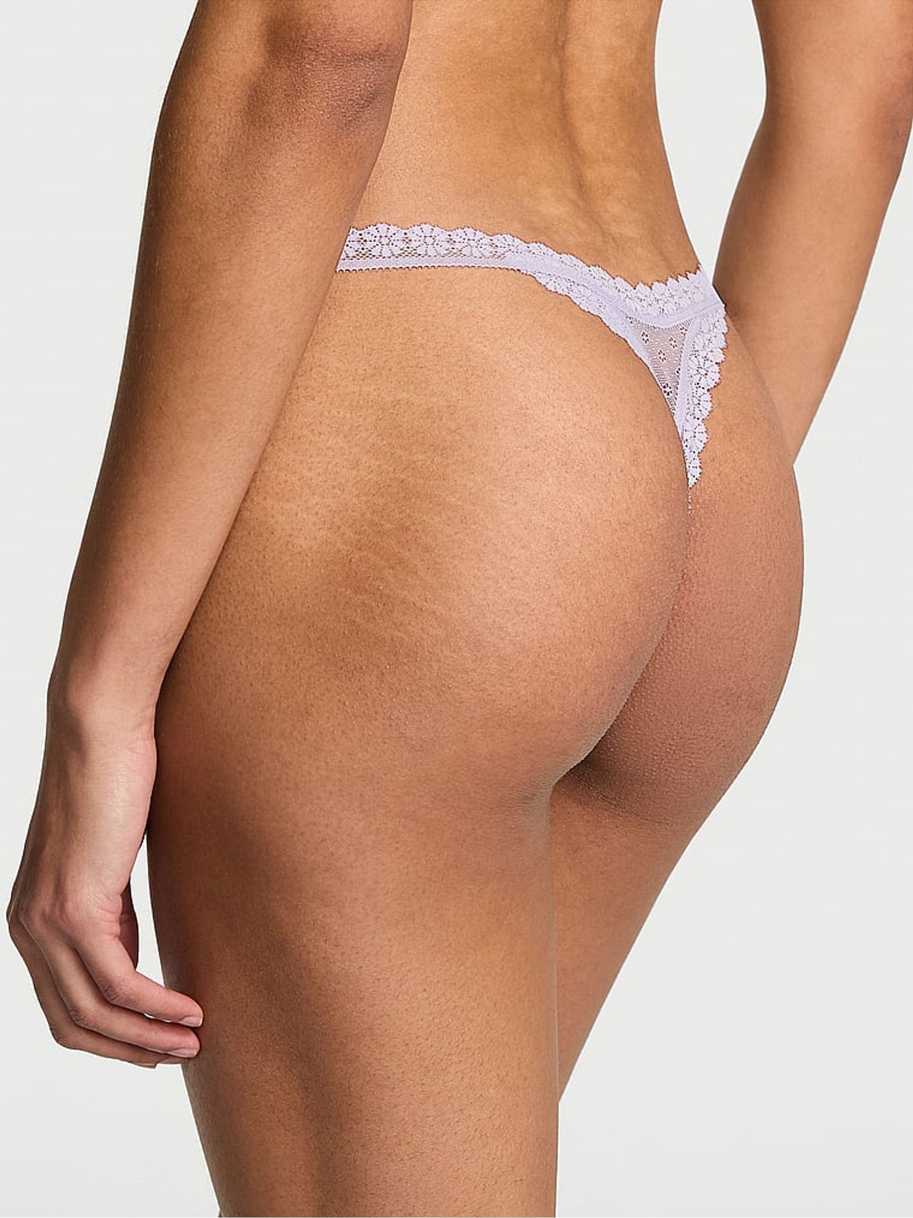 Feather Purple Thong Knickers - Image 2 of 3