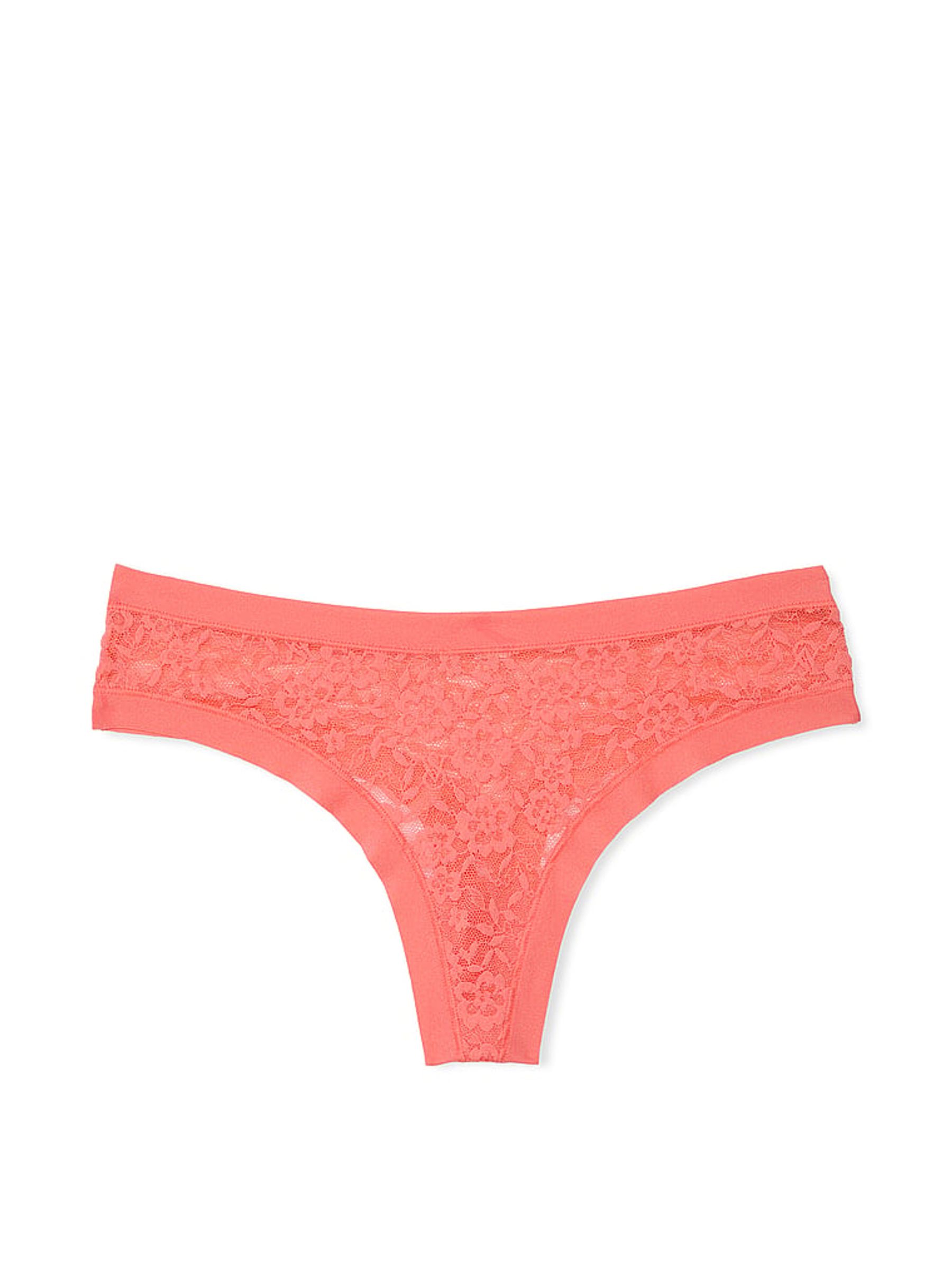 Coral Ribbon Orange Thong Knickers - Image 3 of 3