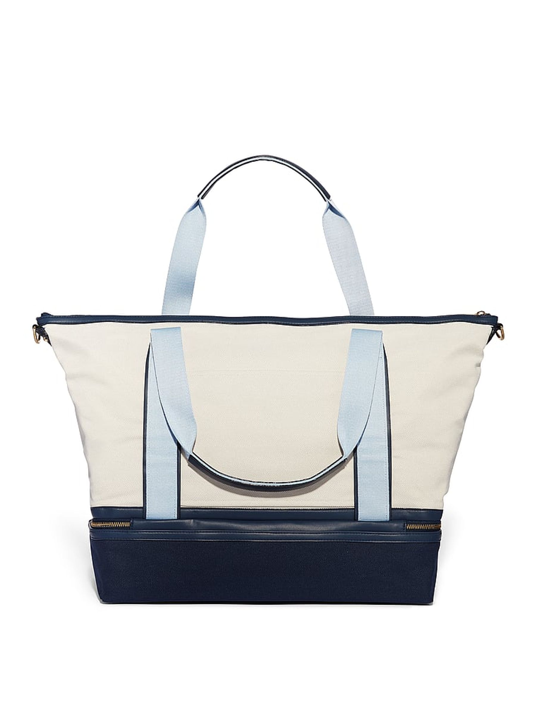 Blue and White Travel Overnight Bag - Image 2 of 3
