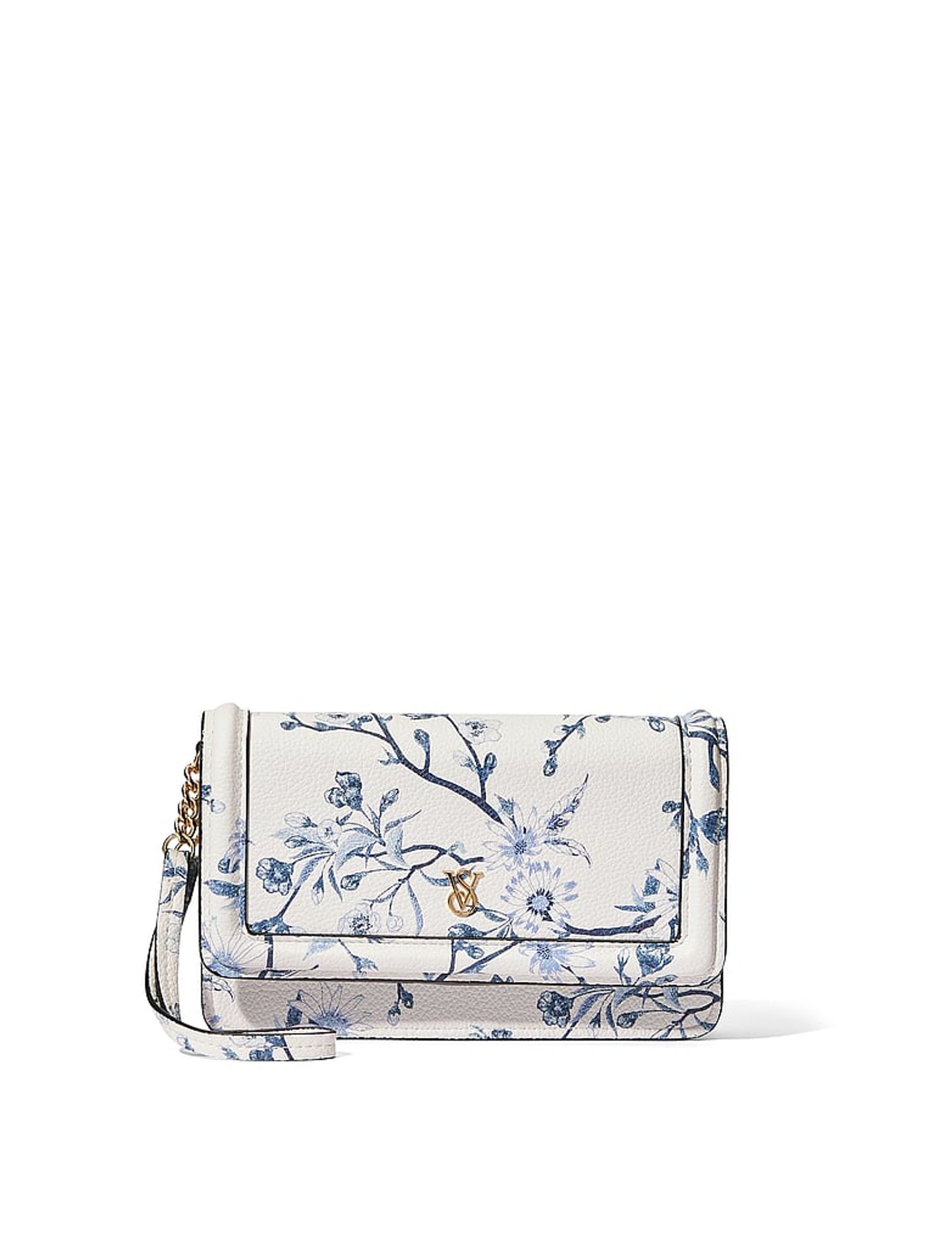 Blue and White Wristlet Clutch Purse - Image 1 of 2