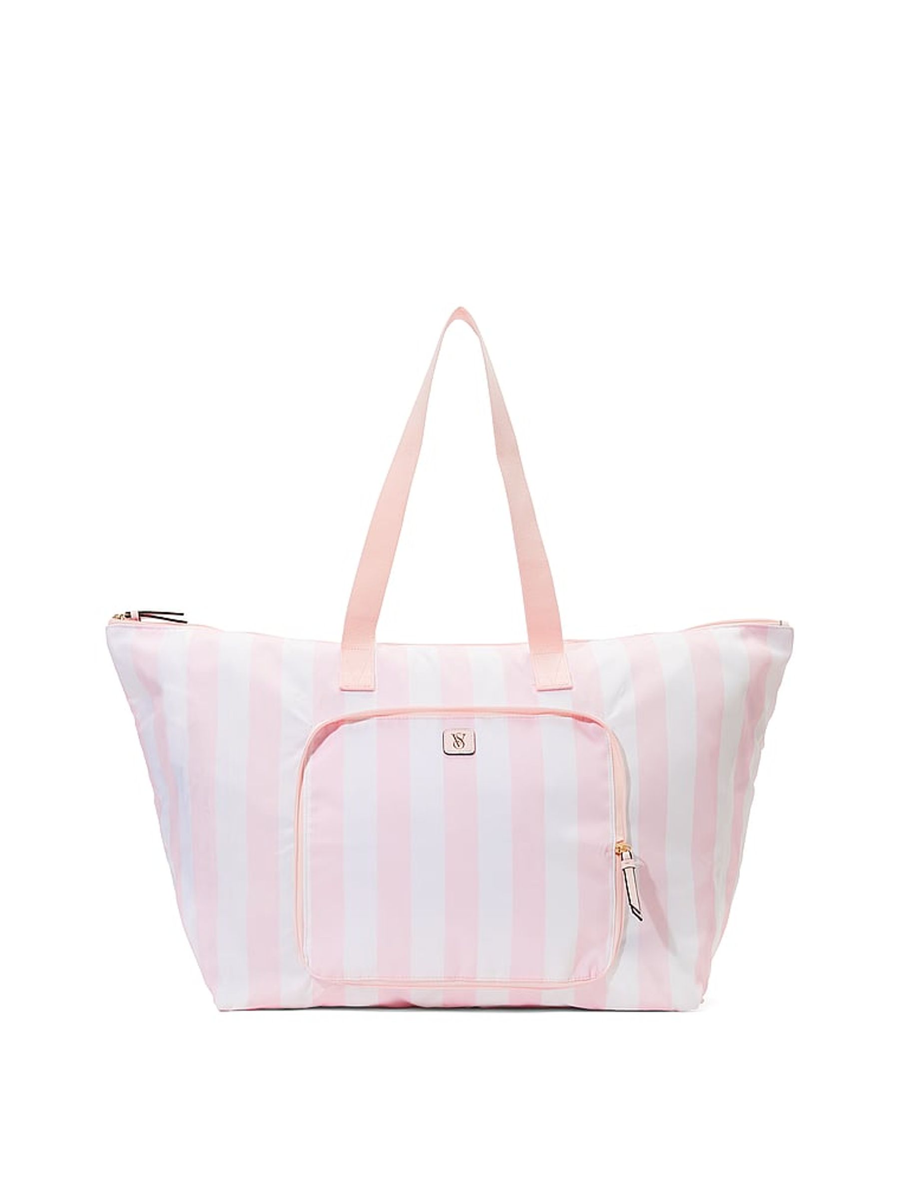 Pink Stripe Travel  Overnight Bag - Image 1 of 4