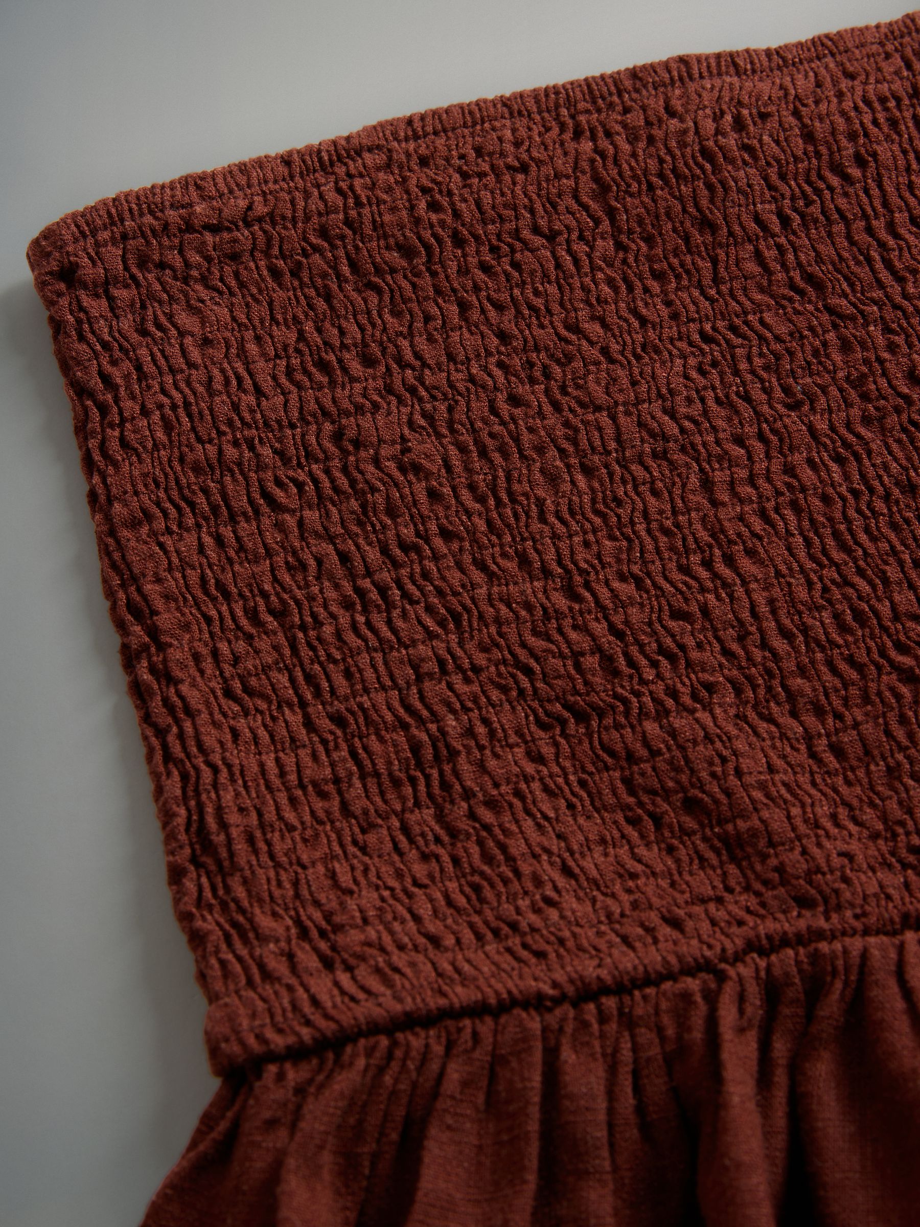 Brown Red/Neutral Stripe 2 Pack Bandeau Maxi Dresses with Linen - Image 9 of 9