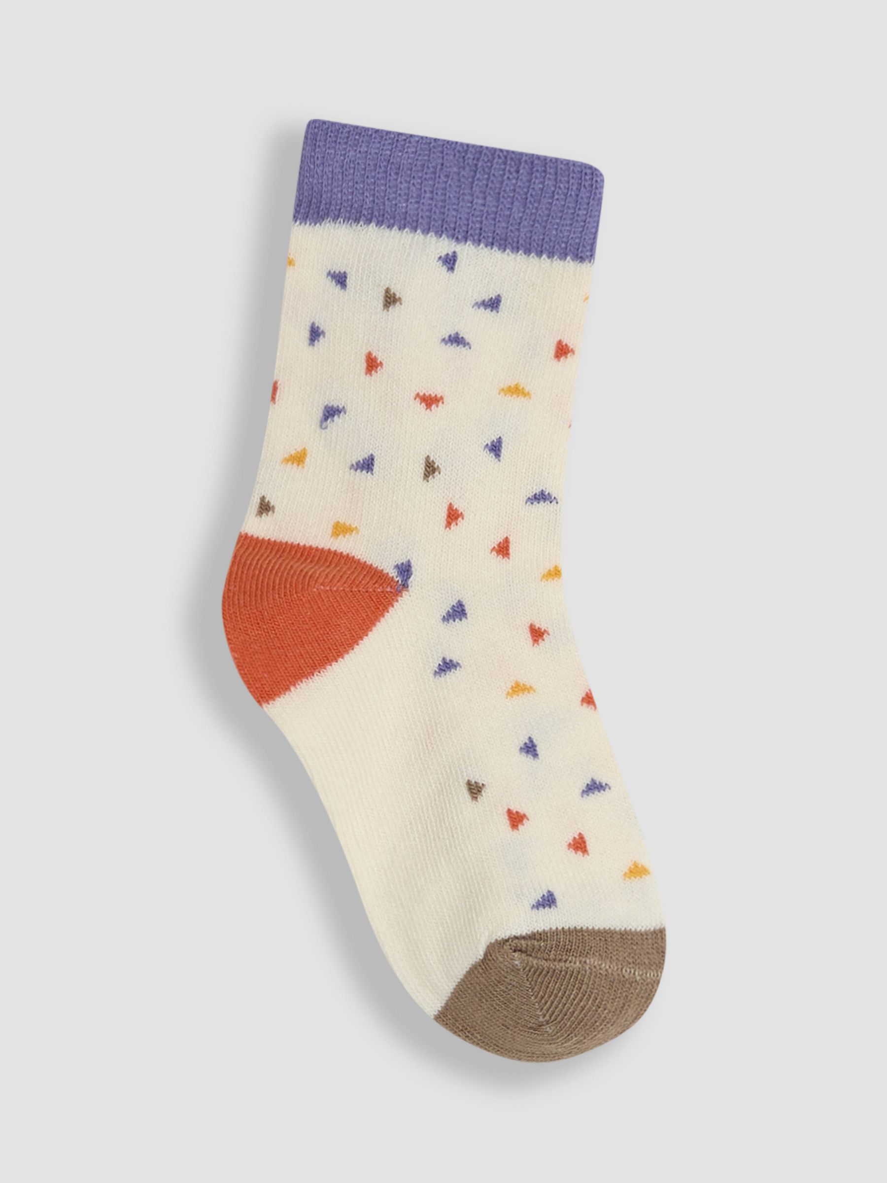 Orange Printed Socks 3 Pack - Image 3 of 5