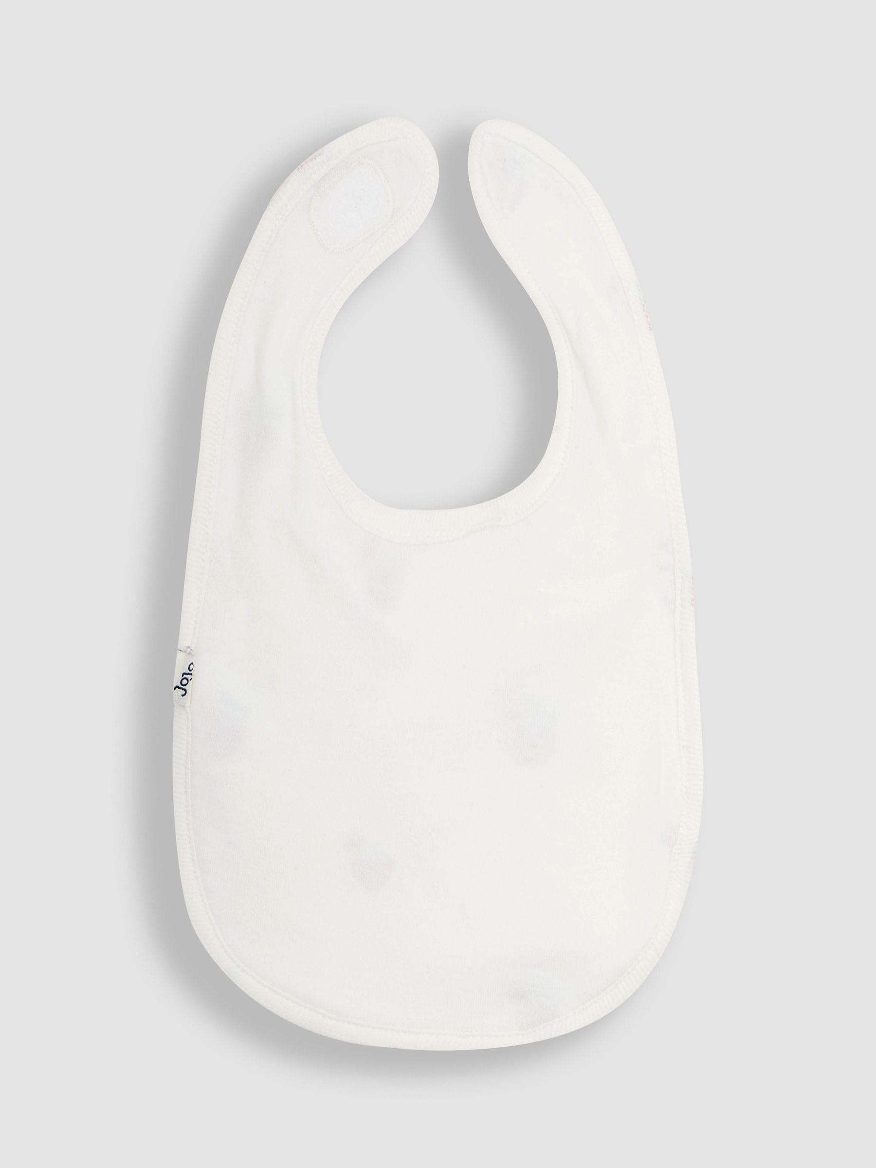 Cream 100% Organic Cotton Strawberry Embroidered Bib - Image 2 of 3