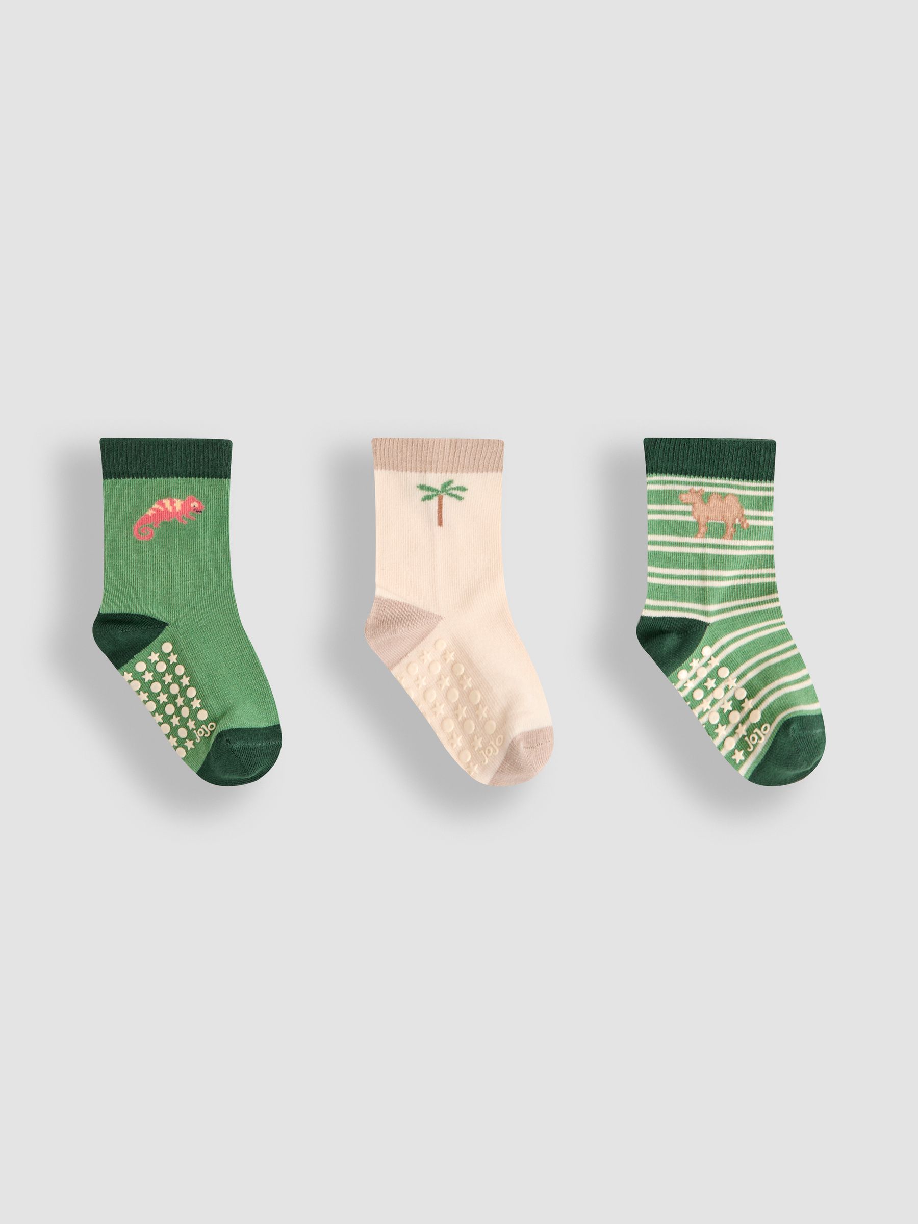Green Printed Socks 3 Pack - Image 1 of 4