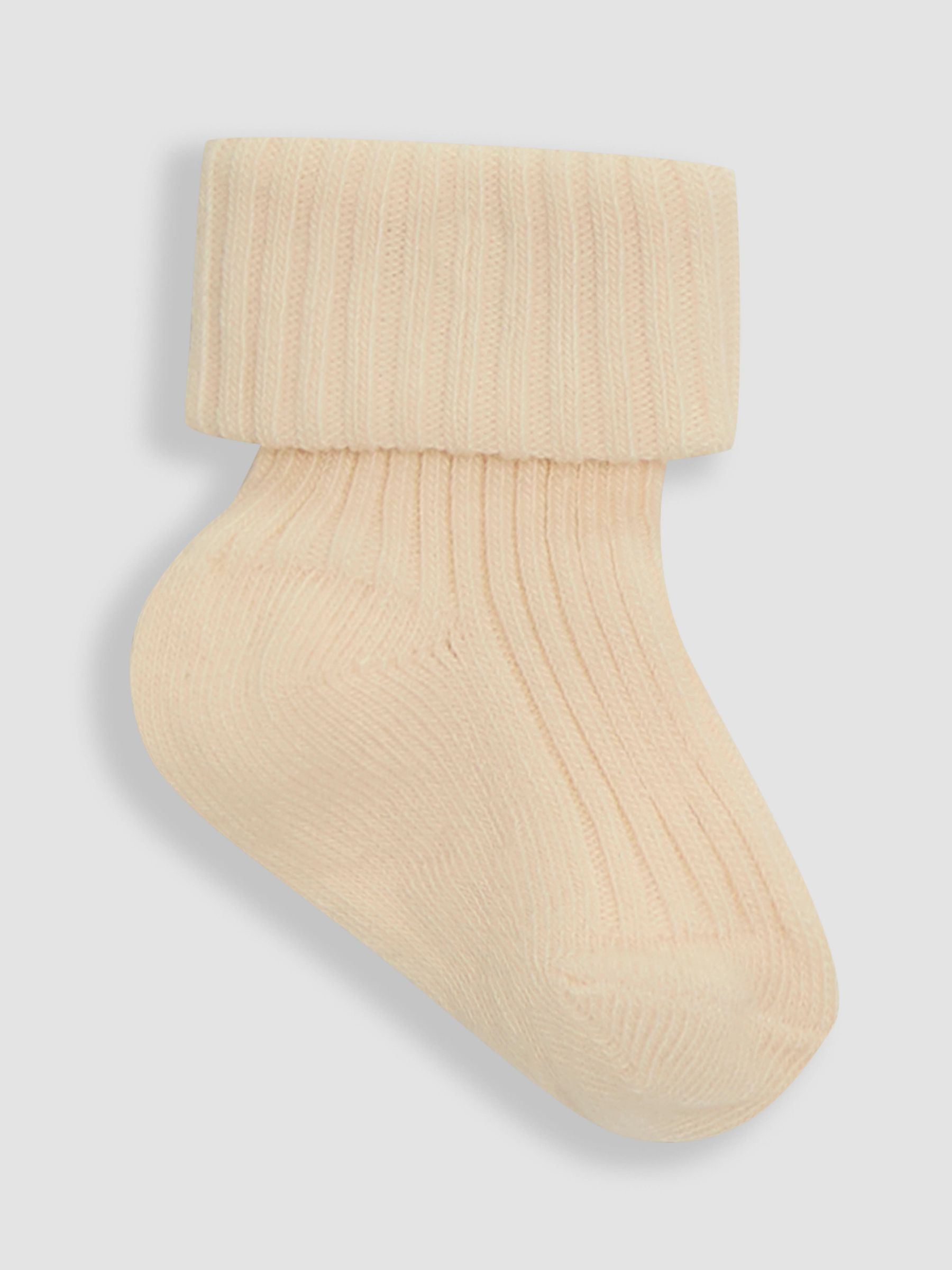 Khaki 3-Pack Ribbed Baby Socks - Image 2 of 4