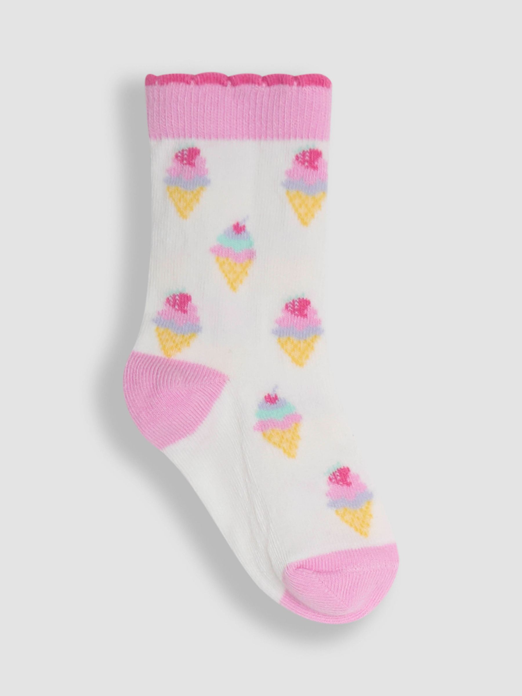 Pink 3-Pack Printed Socks - Image 2 of 4